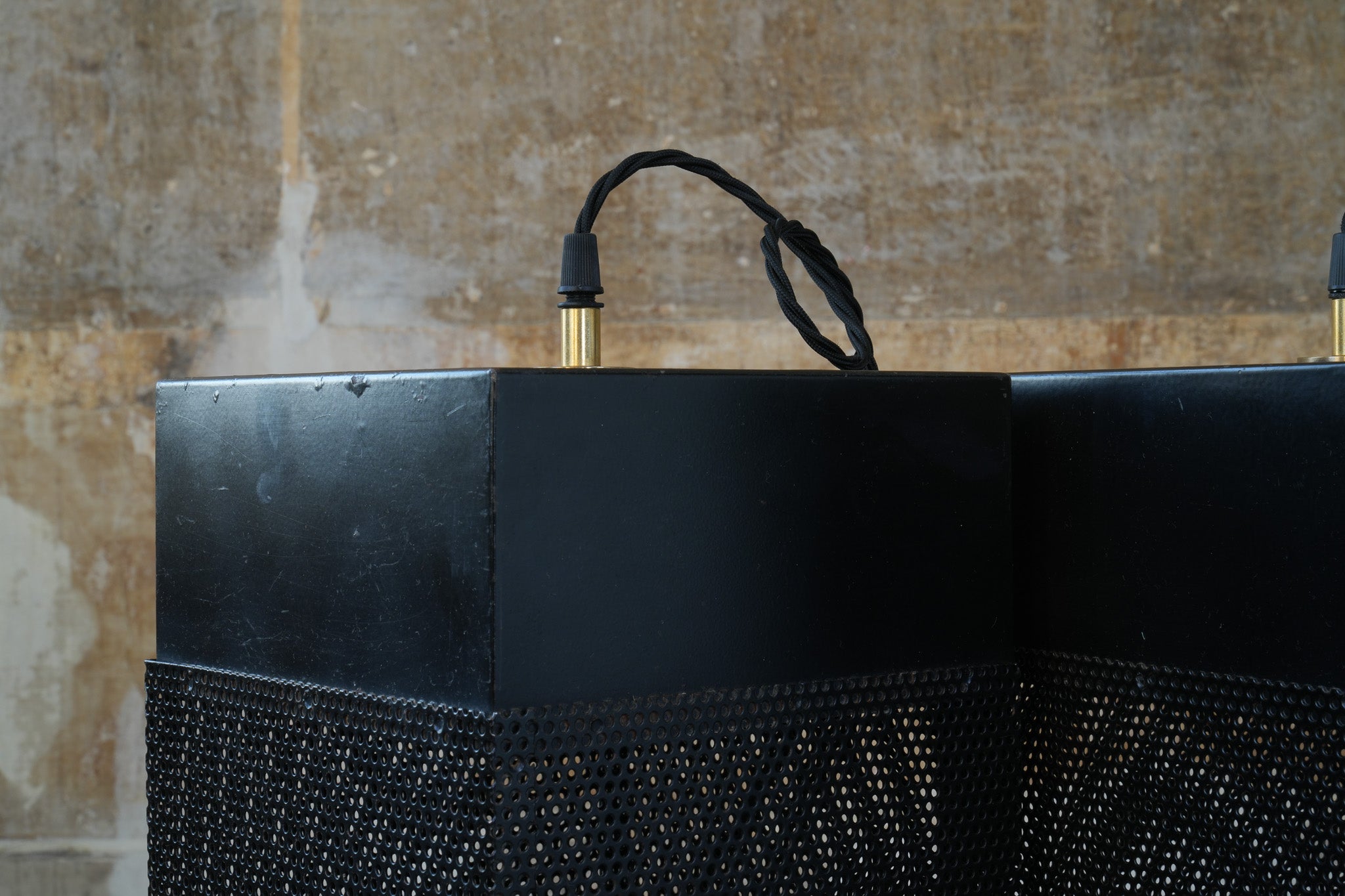 Steel Pendant lights in the manner of Matégot