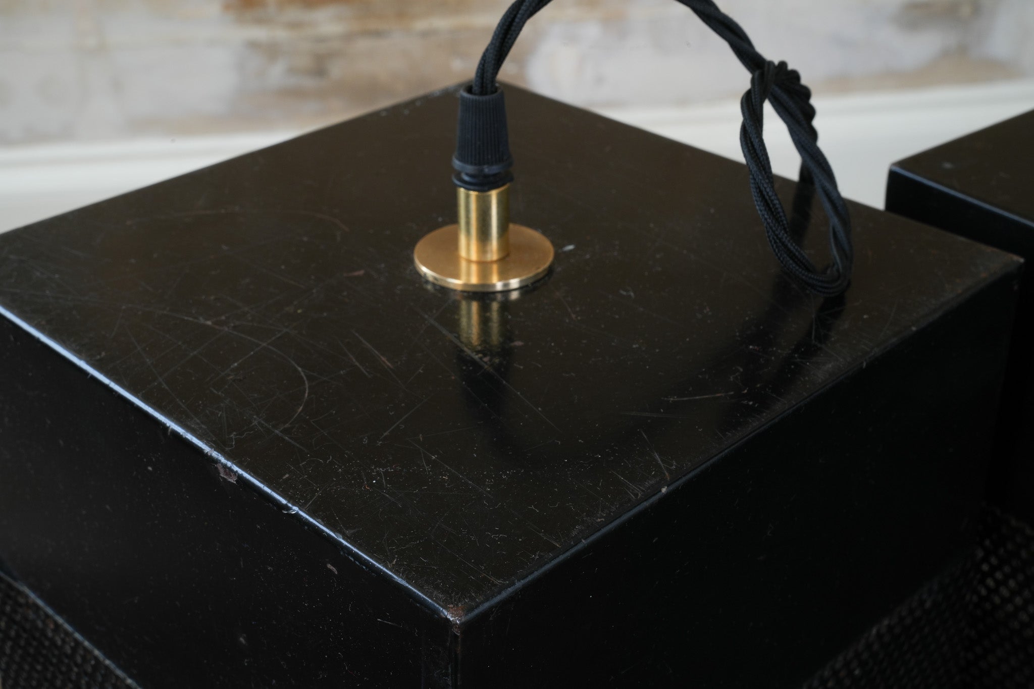 Steel Pendant lights in the manner of Matégot