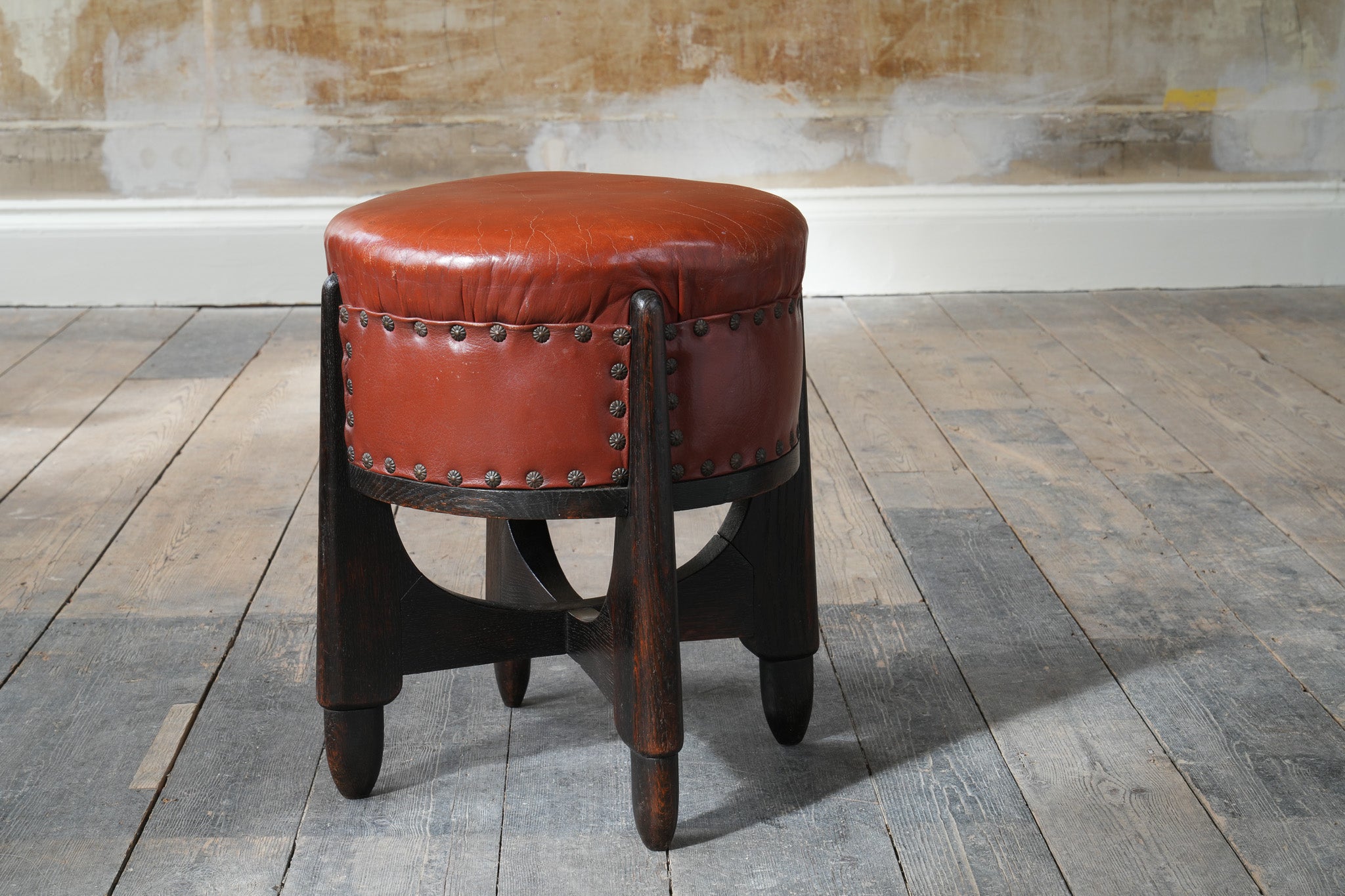 Amsterdam School Stool by Piet Kramer