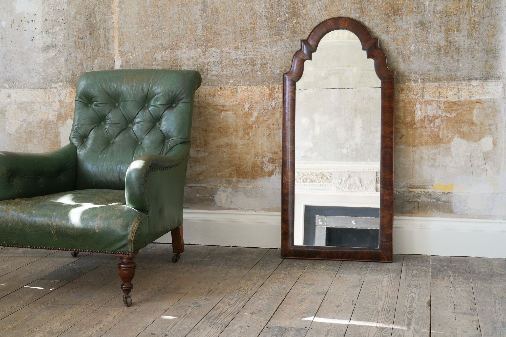 A 19th Century Walnut Pier Mirror