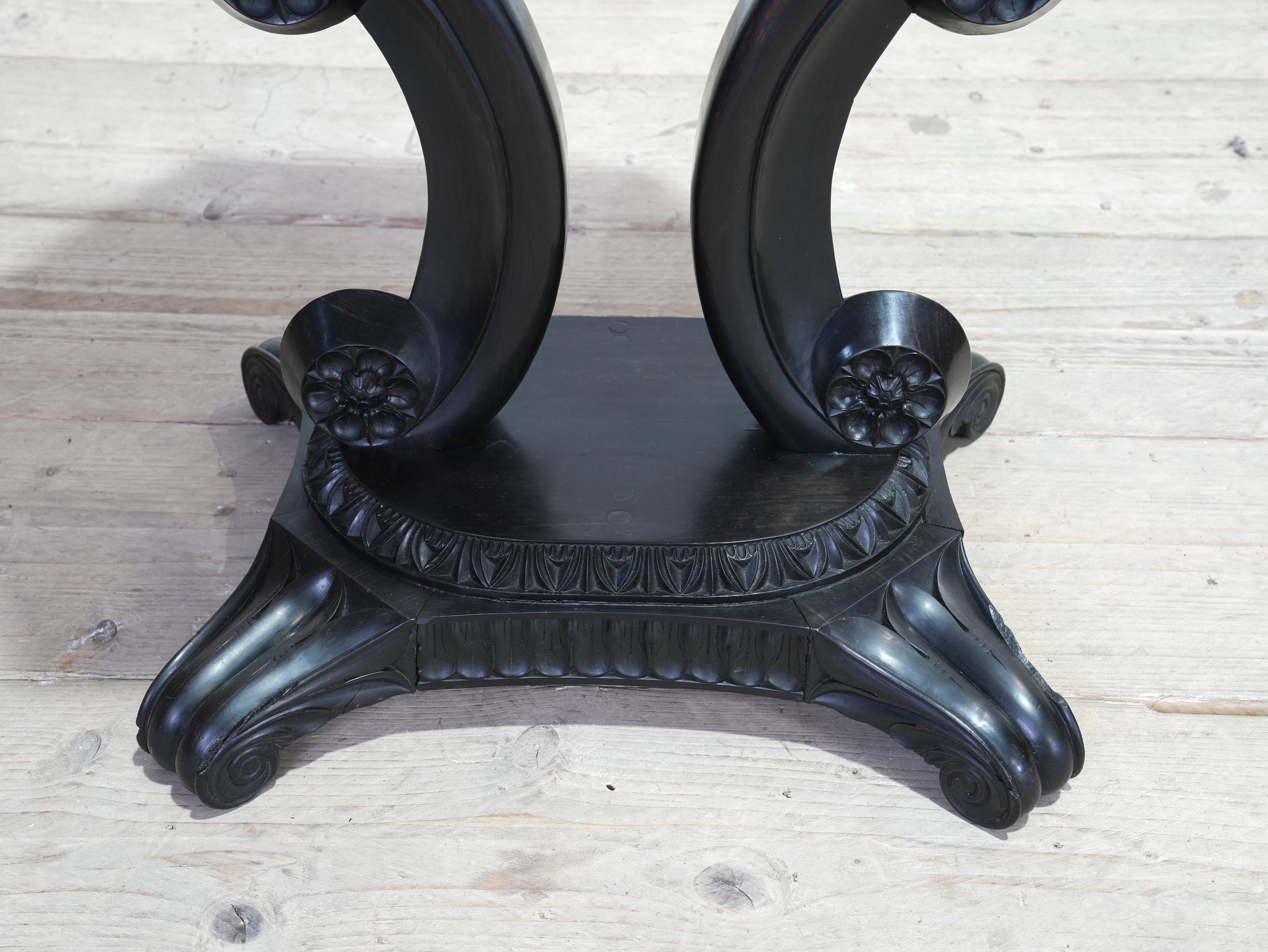 A Ceylonese Ebony & Specimen Wood Occasional Table