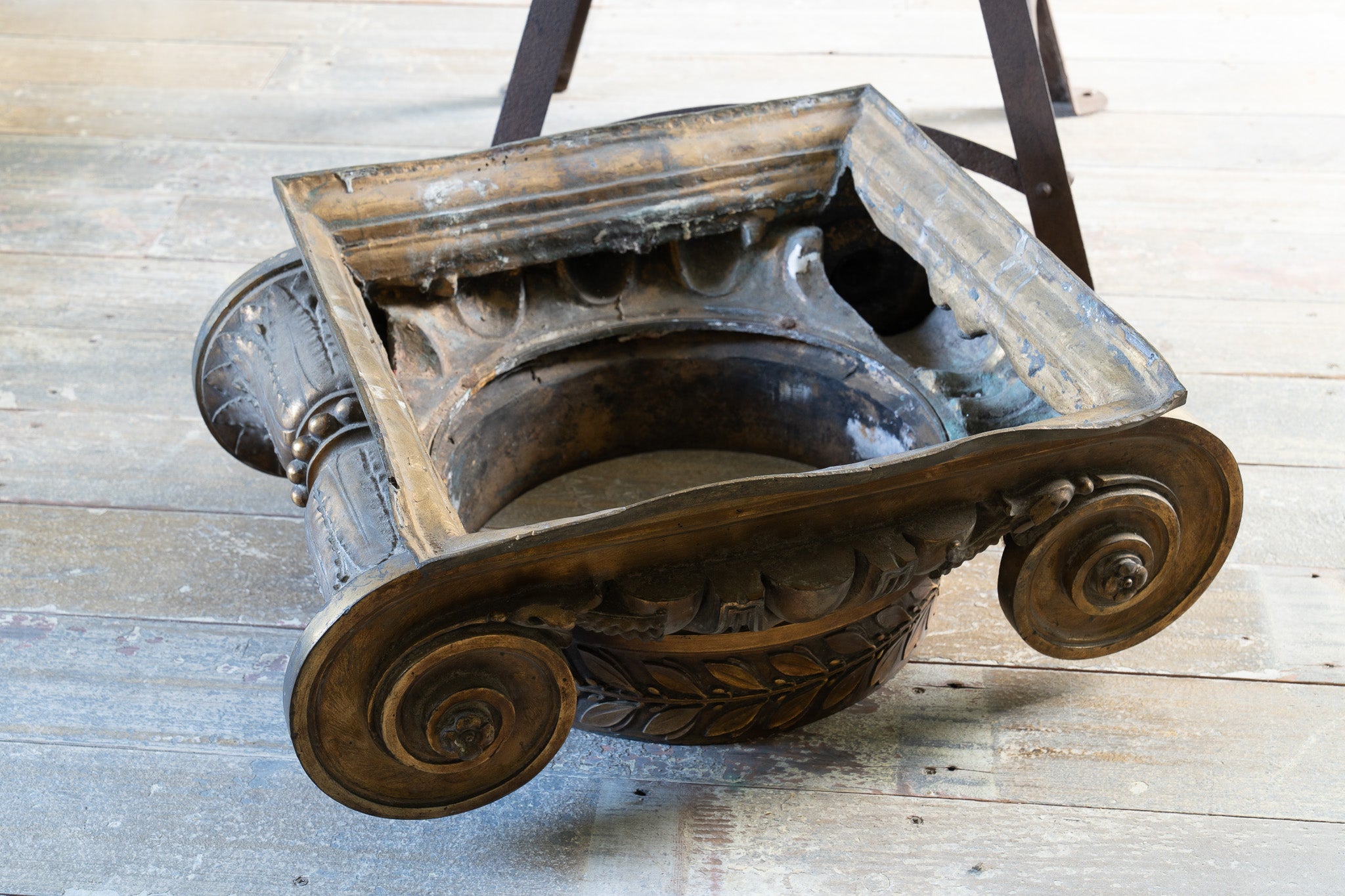 A Pair of 19th Century Composite Order Bronze Capitals