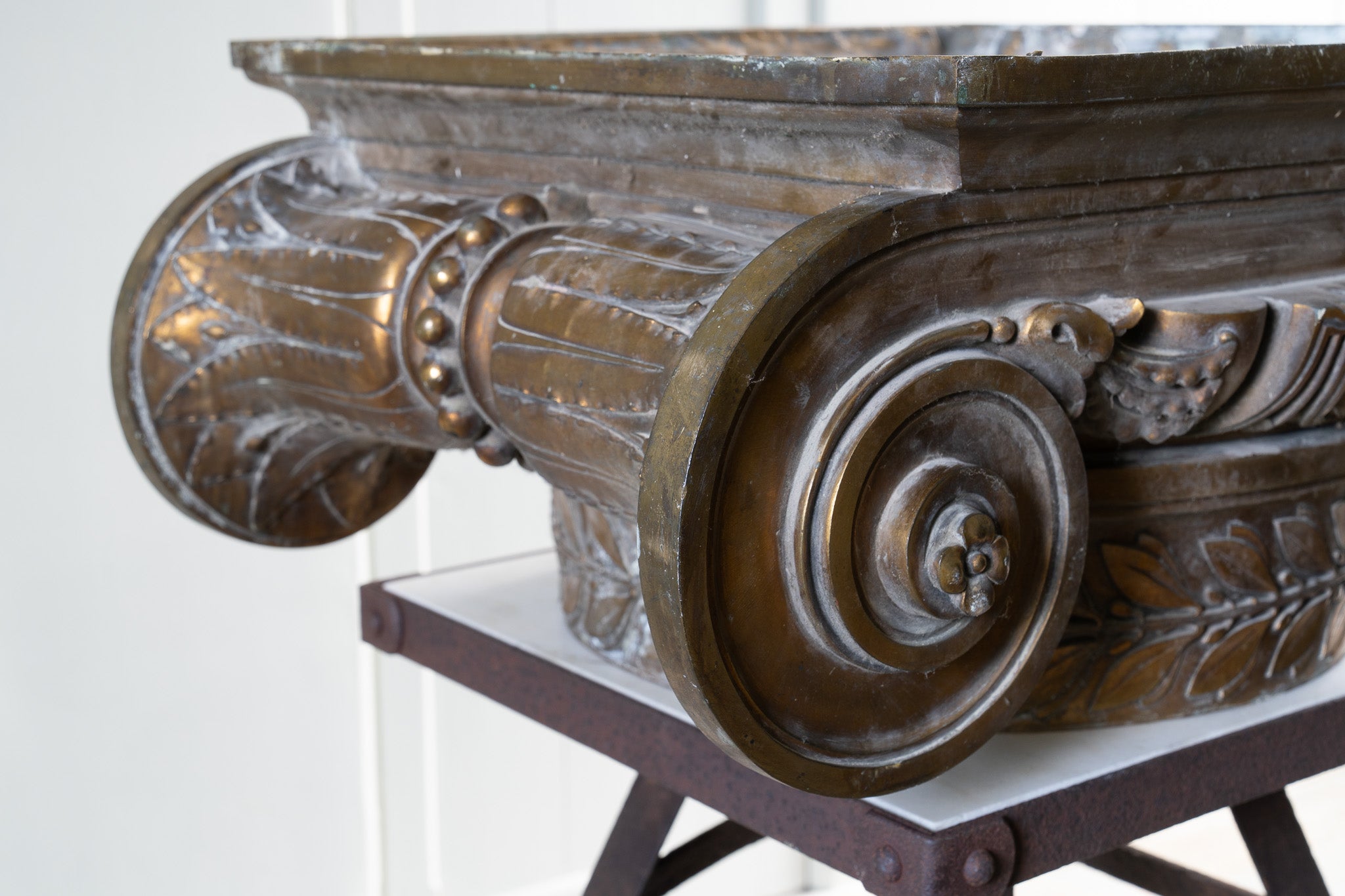 A Pair of 19th Century Composite Order Bronze Capitals