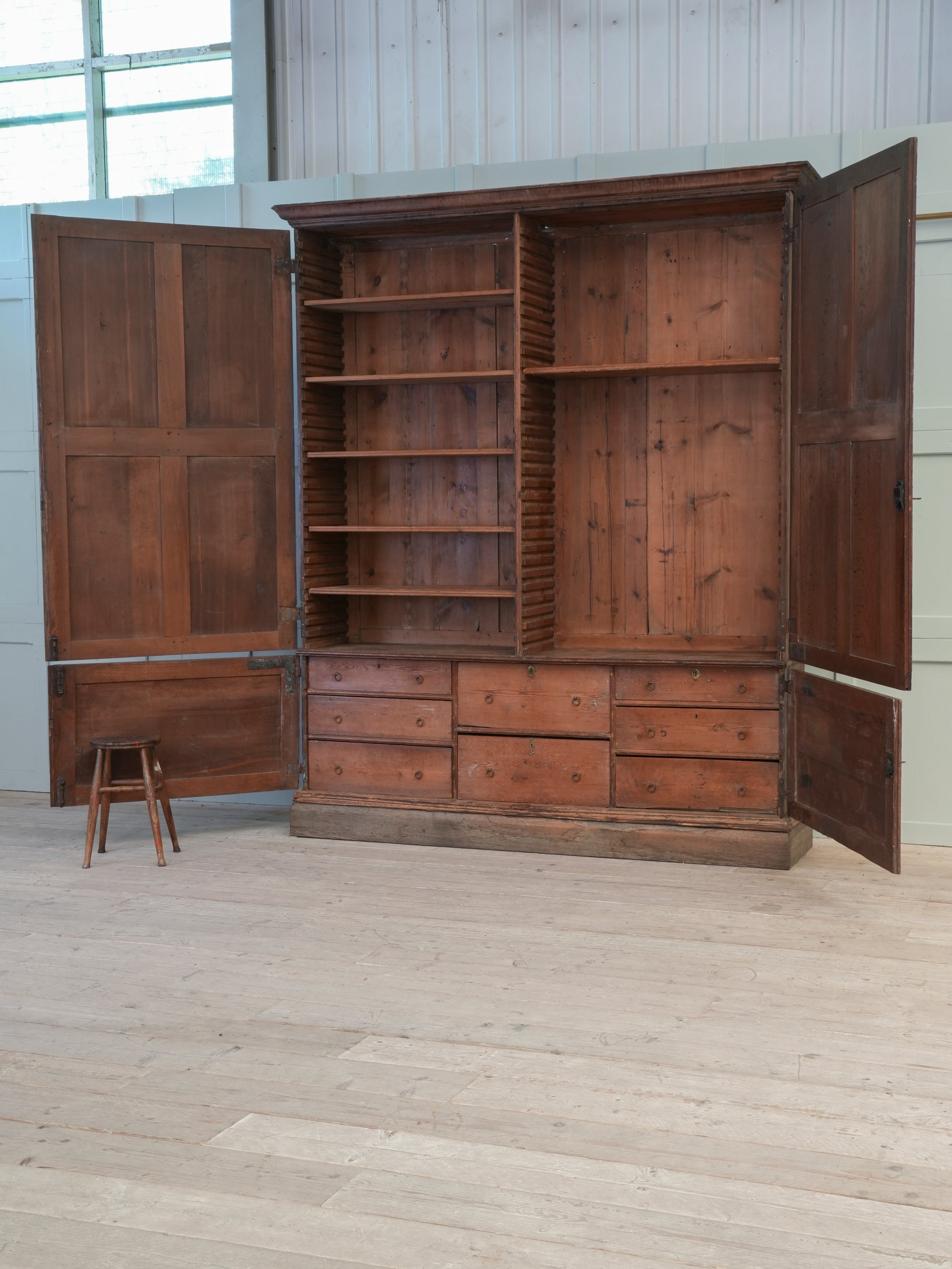A George II Oak Housekeepers Cupboard