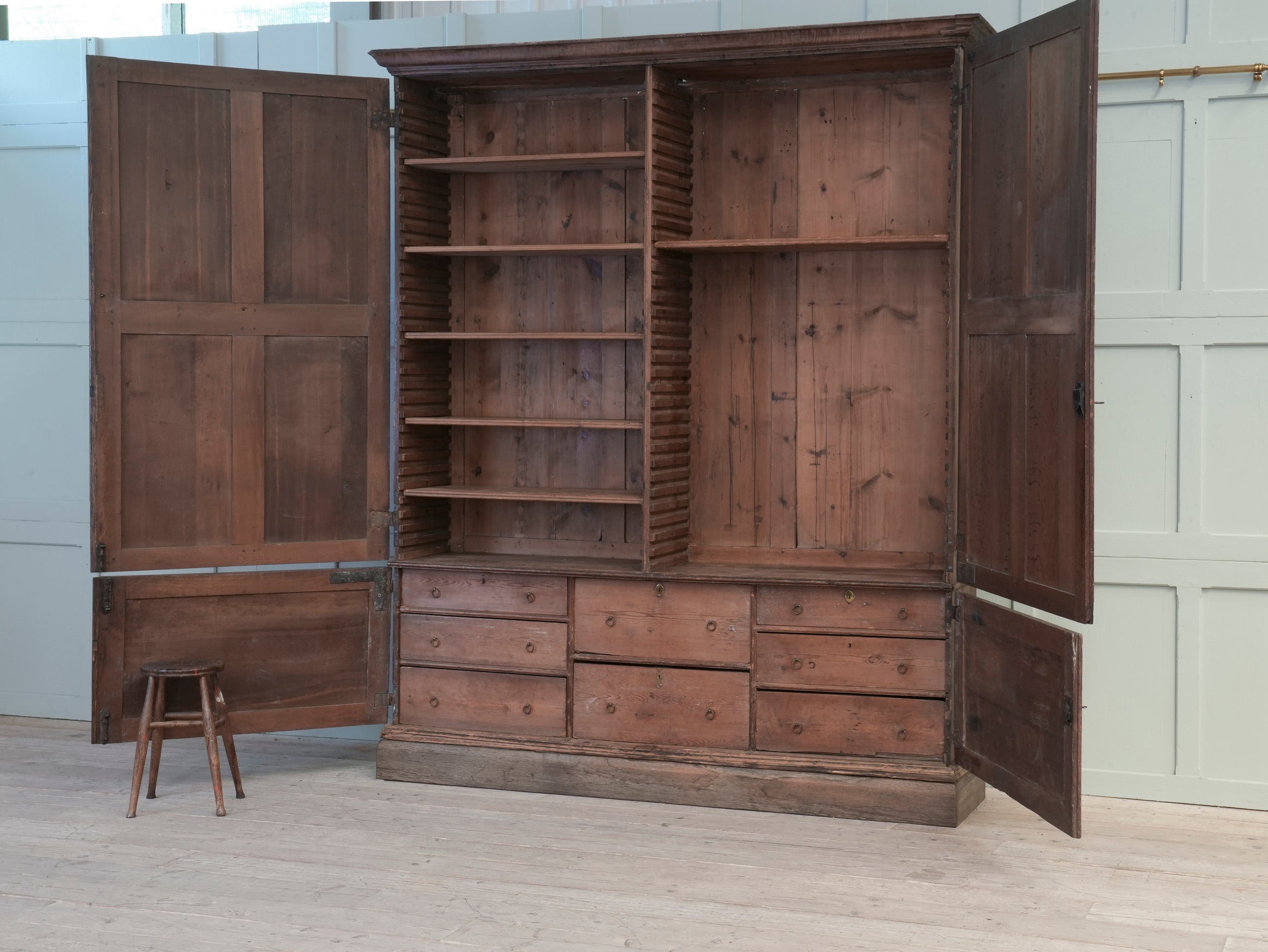 A George II Oak Housekeepers Cupboard