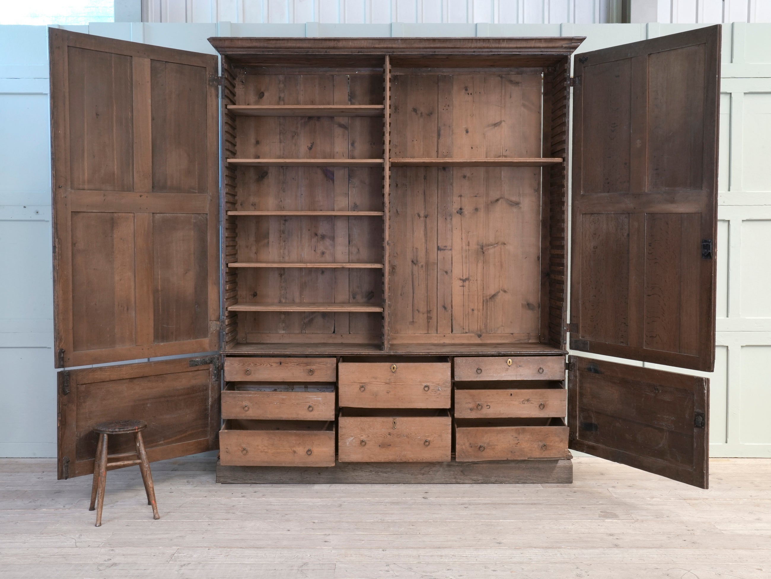 A George II Oak Housekeepers Cupboard