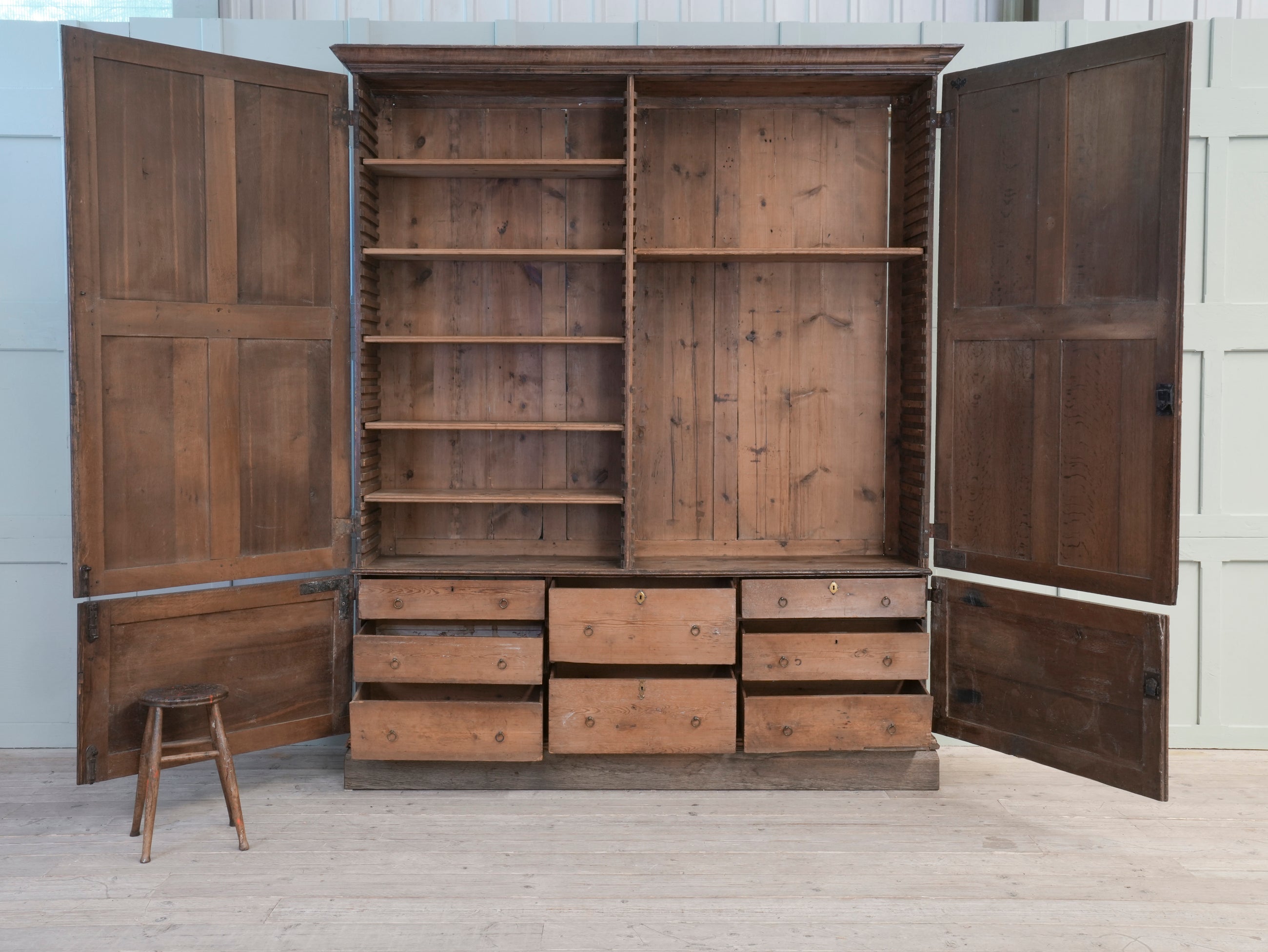 A George II Oak Housekeepers Cupboard
