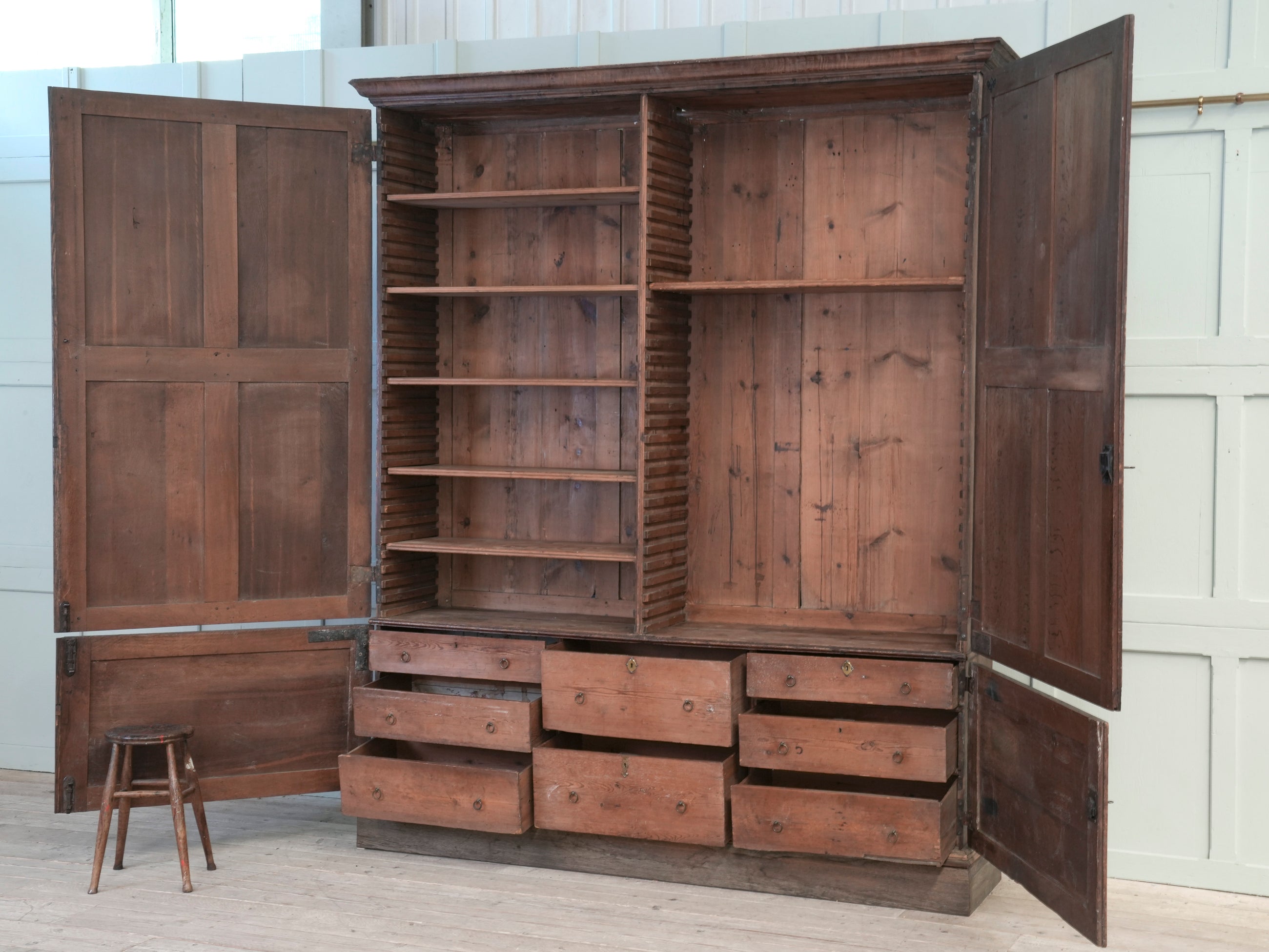 A George II Oak Housekeepers Cupboard
