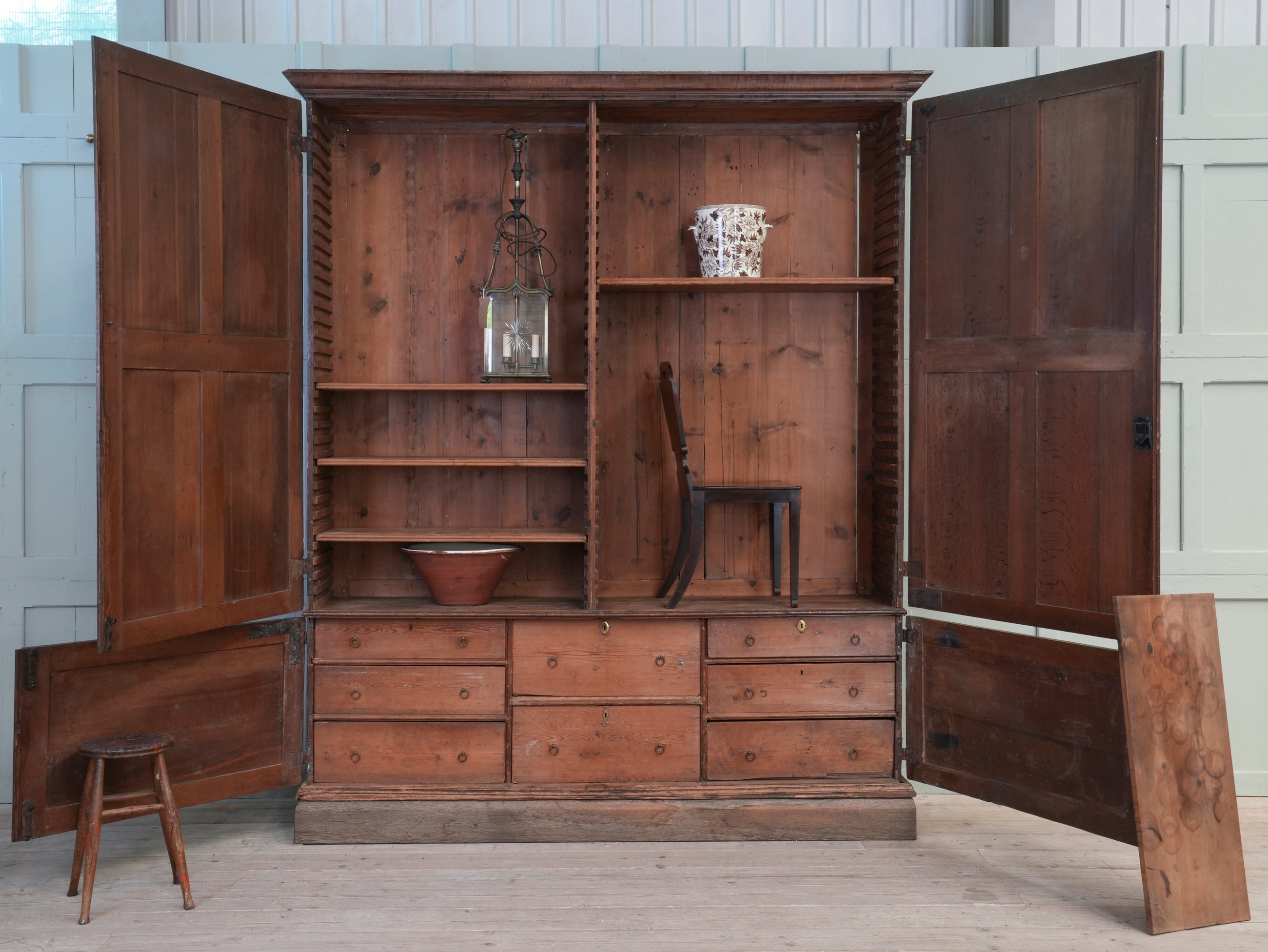 A George II Oak Housekeepers Cupboard