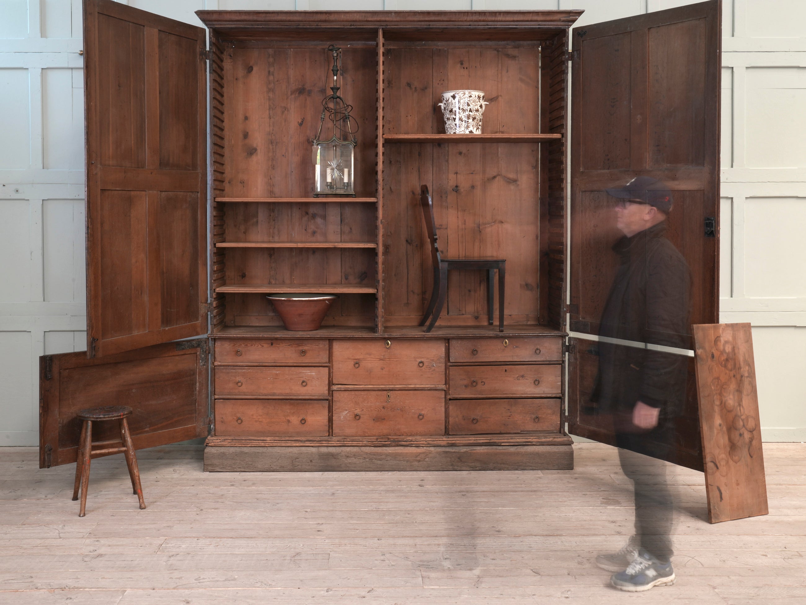 A George II Oak Housekeepers Cupboard
