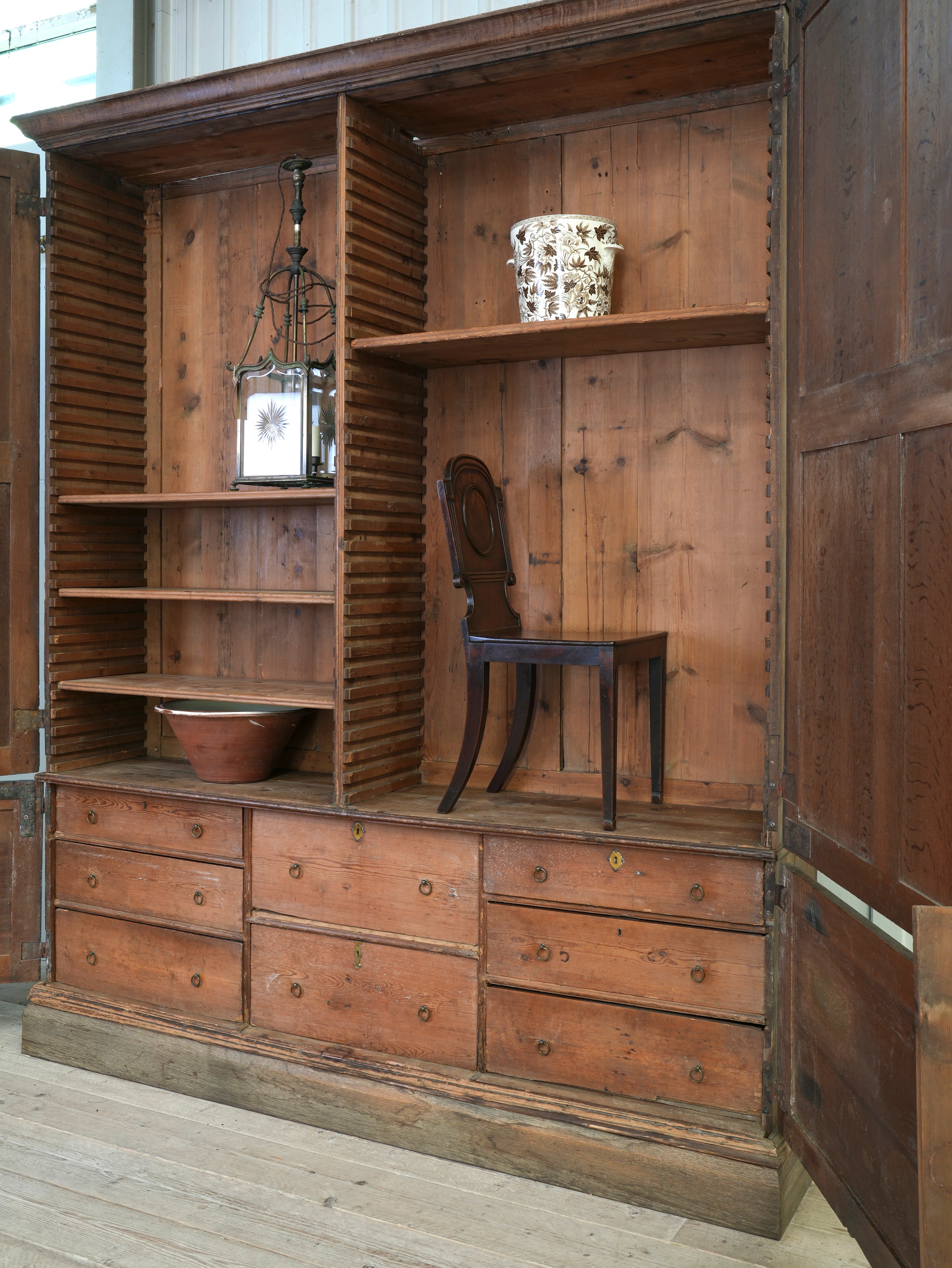A George II Oak Housekeepers Cupboard