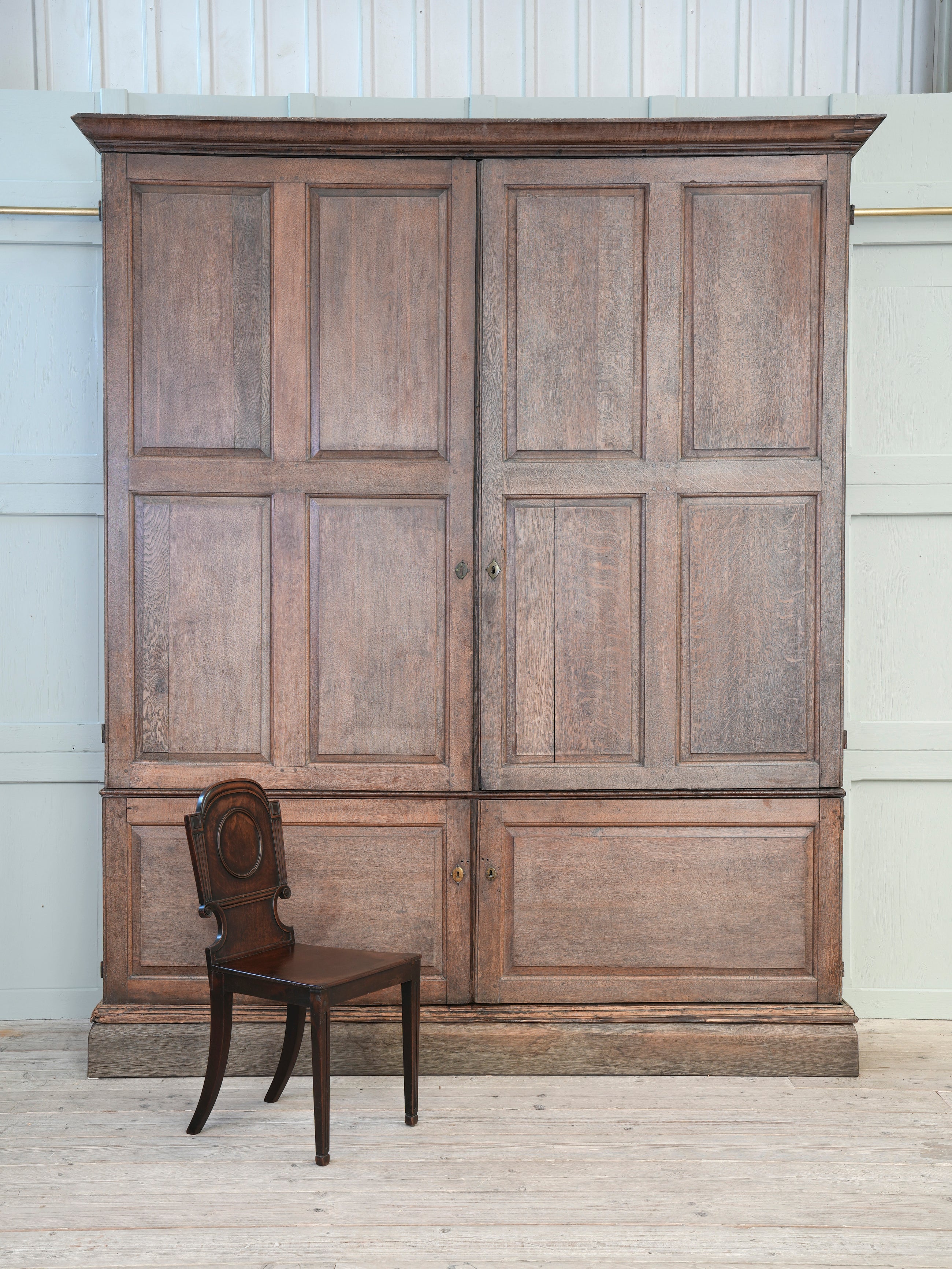 A George II Oak Housekeepers Cupboard