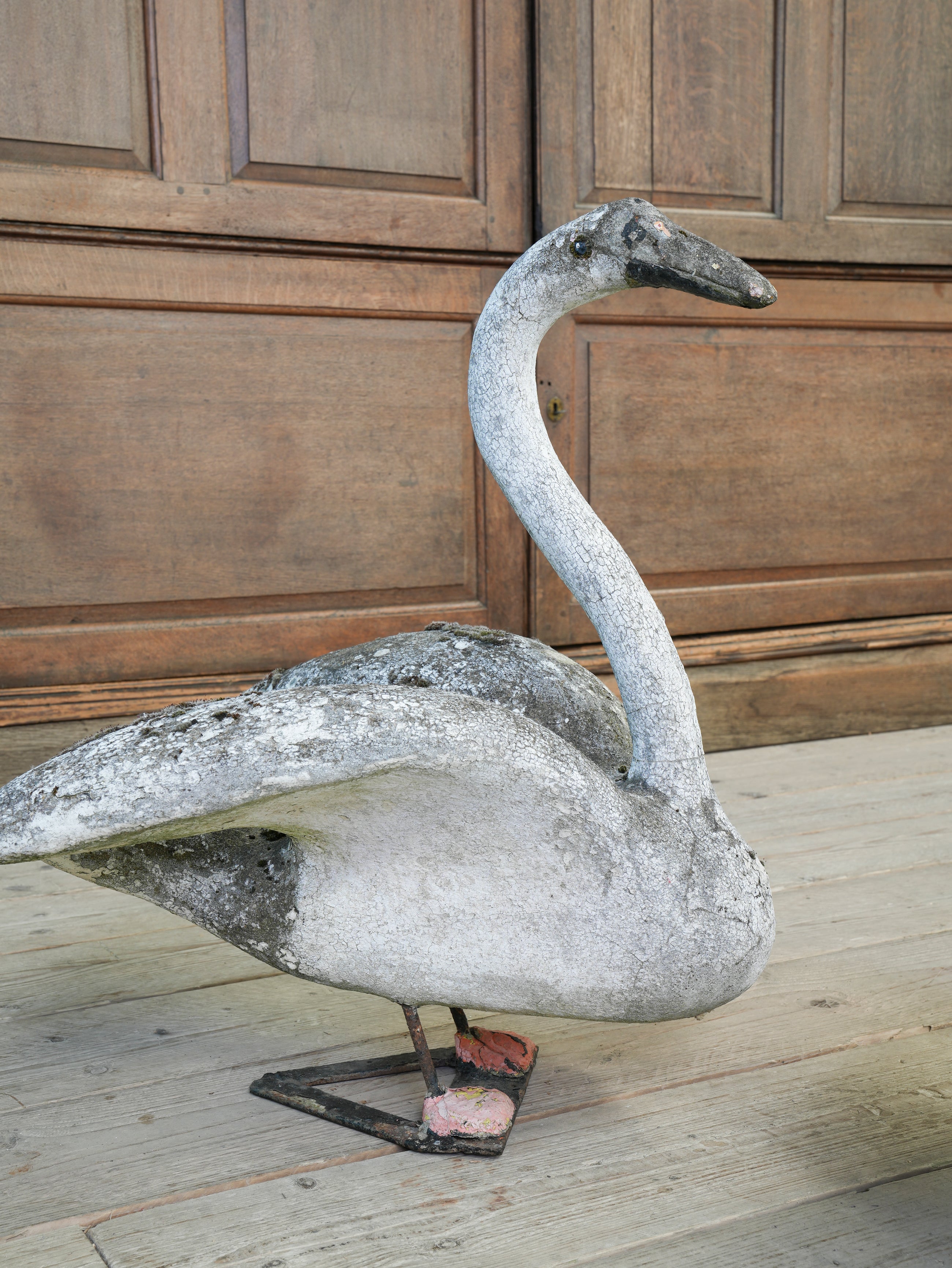 A Bevy of Composition Stone Swans