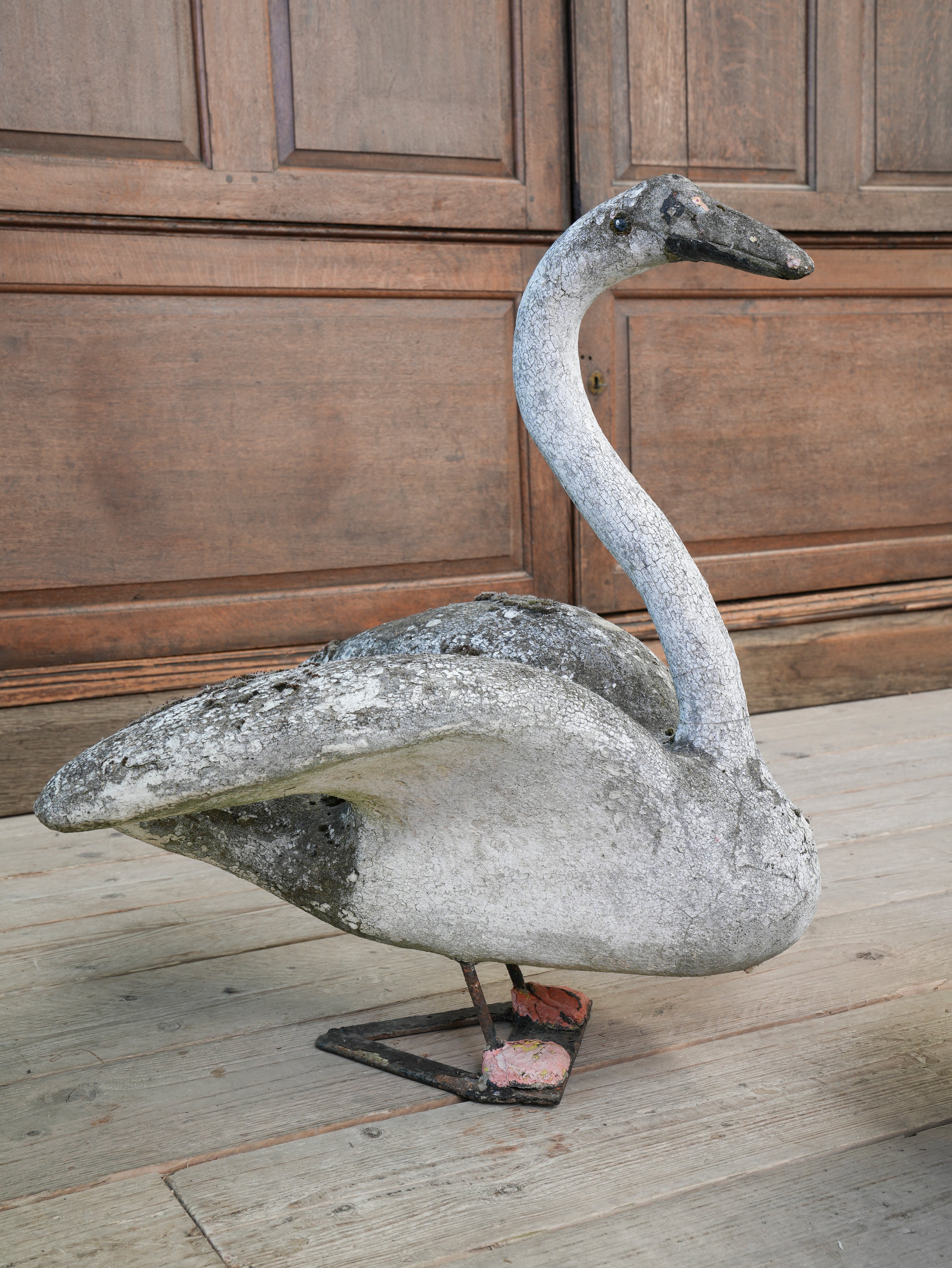 A Bevy of Composition Stone Swans