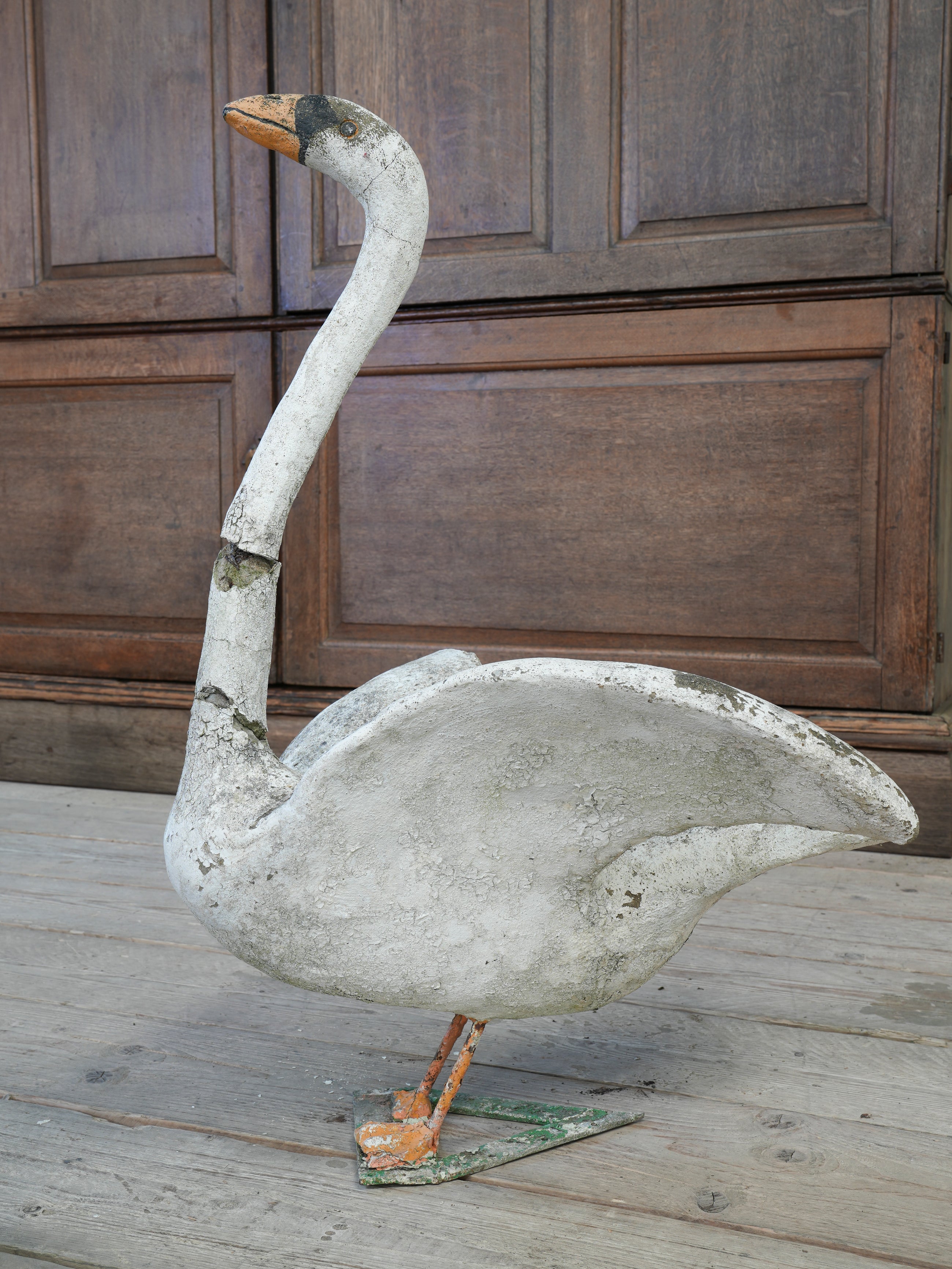 A Bevy of Composition Stone Swans
