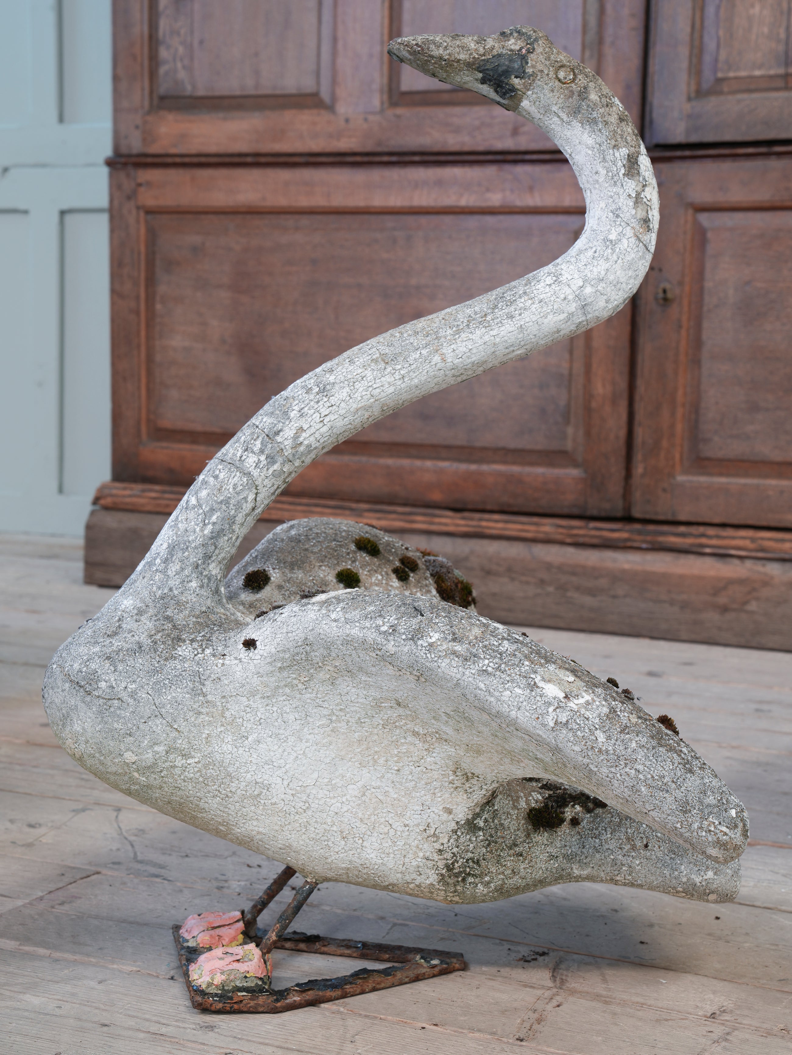 A Bevy of Composition Stone Swans