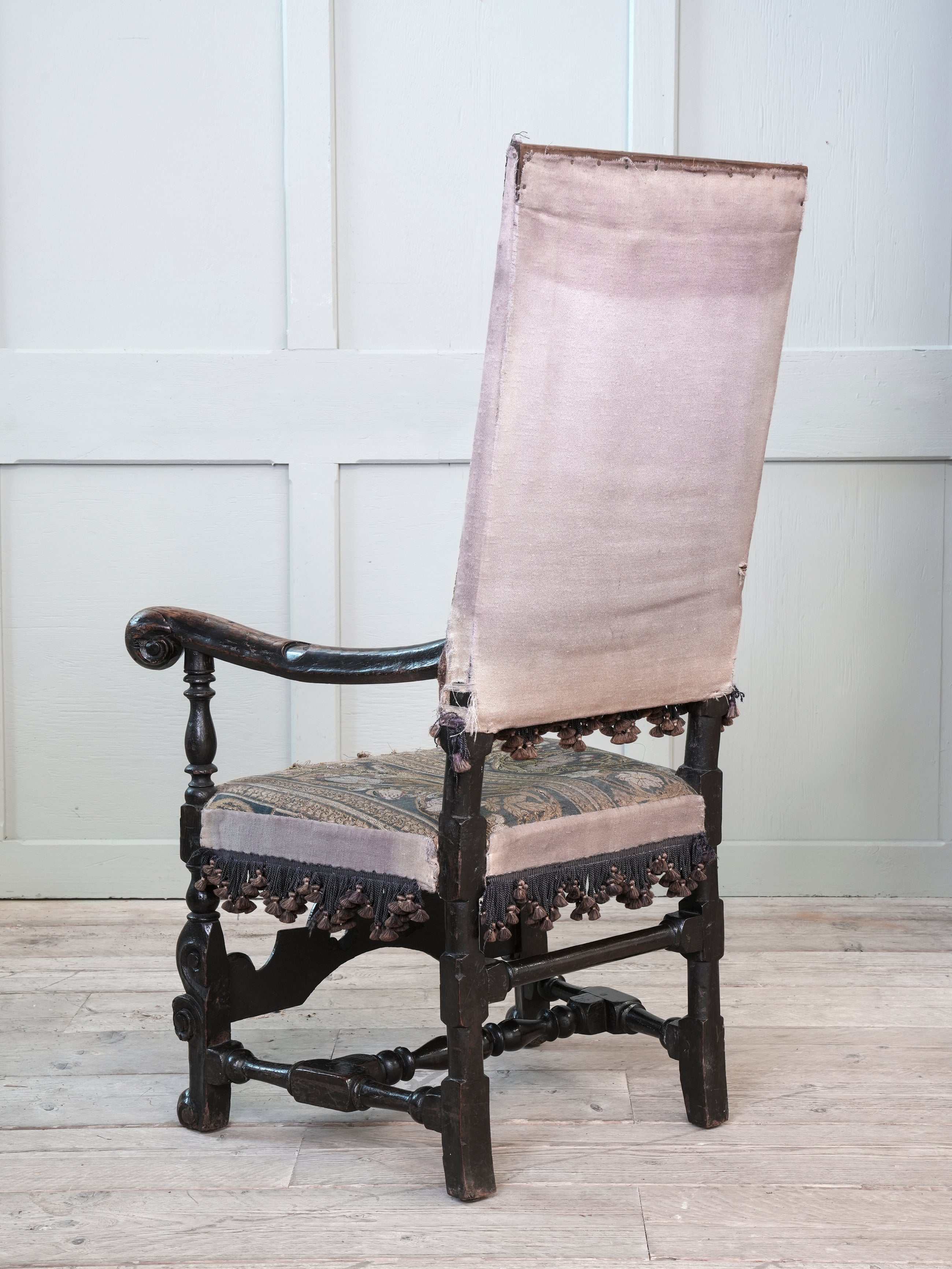 A Charles II Walnut Armchair