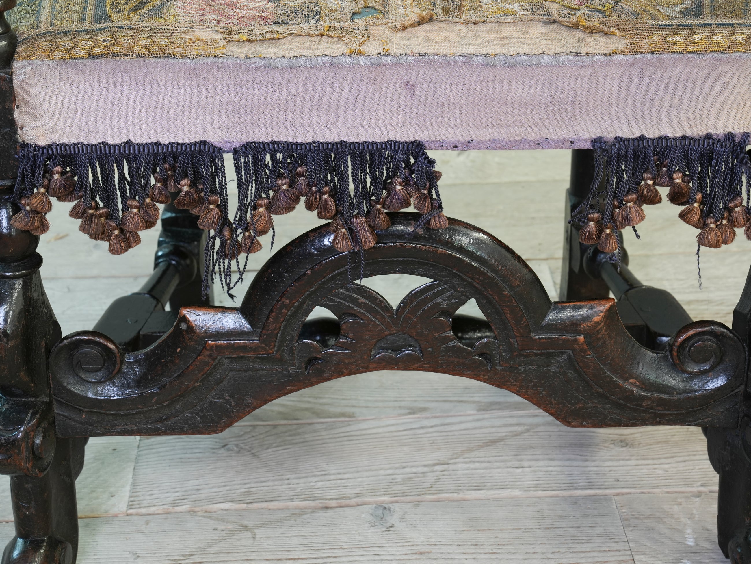 A Charles II Walnut Armchair