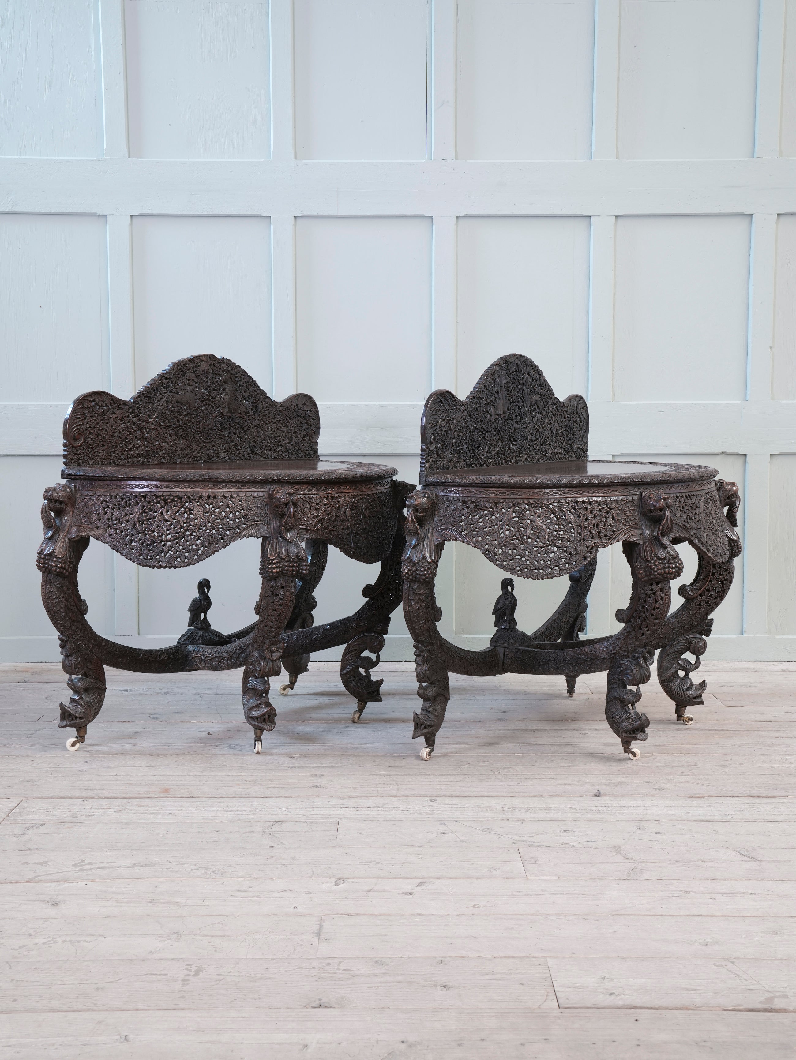 A Pair of 19th Century Anglo Indian Console Tables
