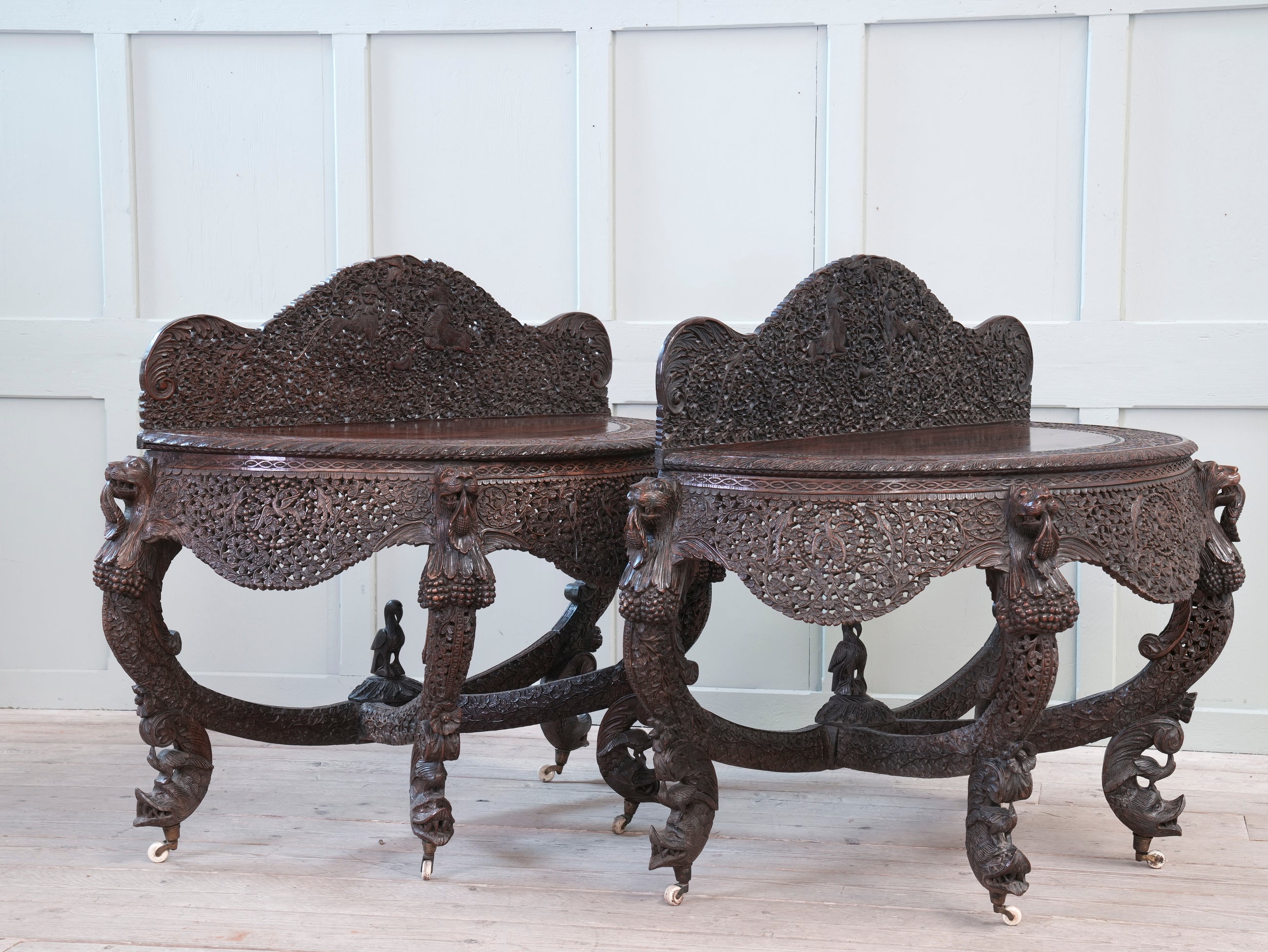 A Pair of 19th Century Anglo Indian Console Tables