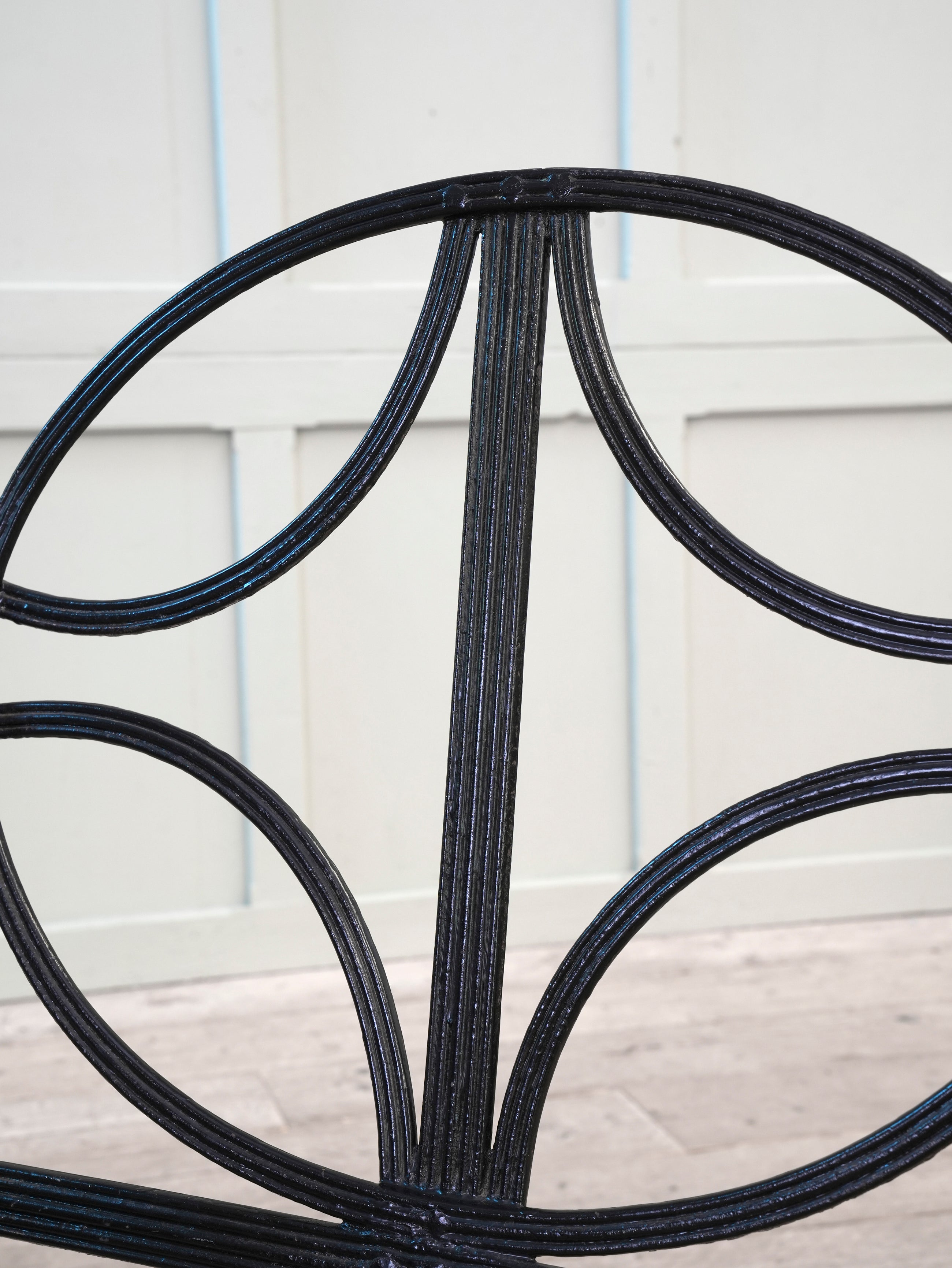 A Pair of Regency Wrought Iron Garden Chairs
