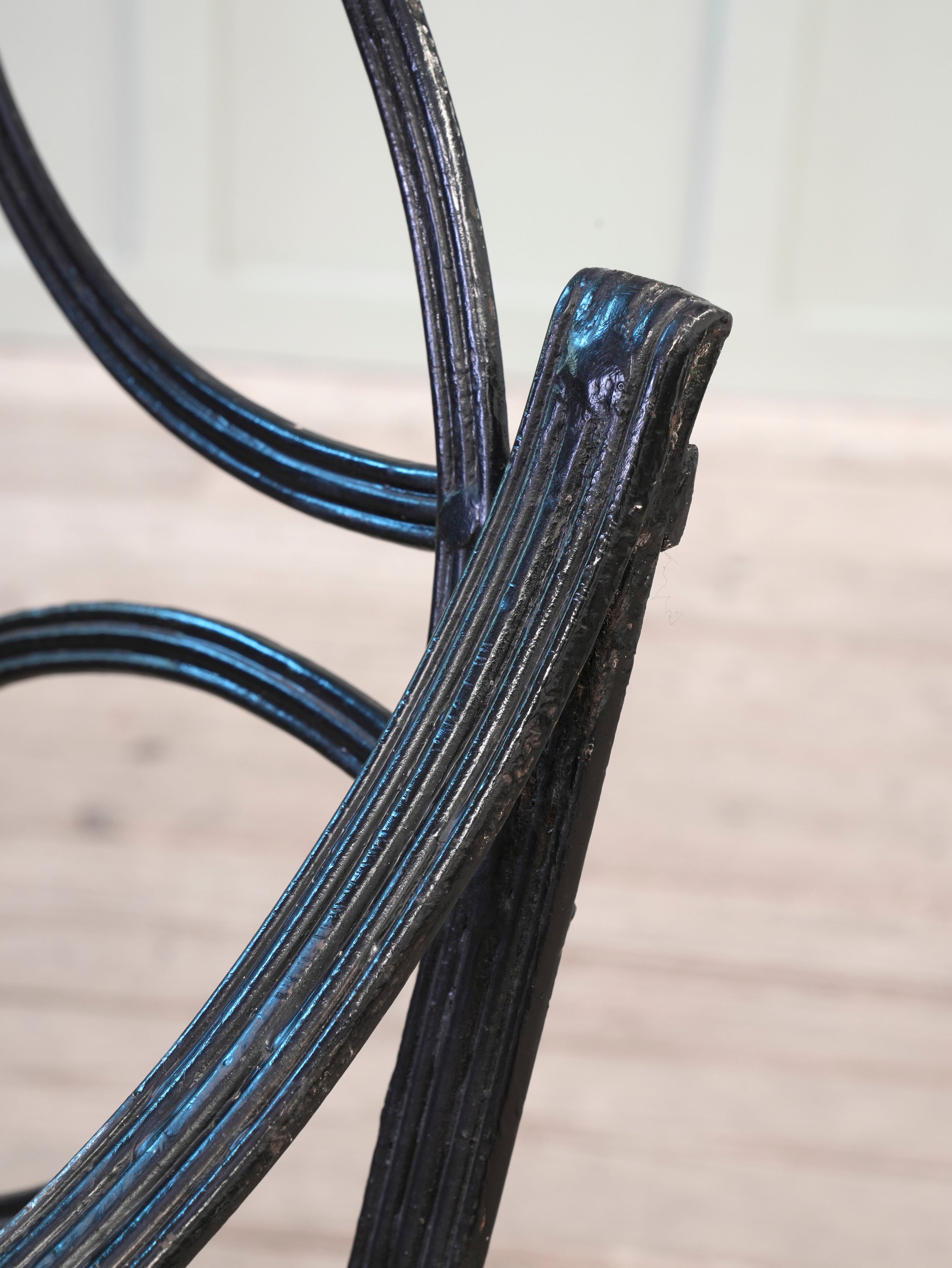 A Pair of Regency Wrought Iron Garden Chairs