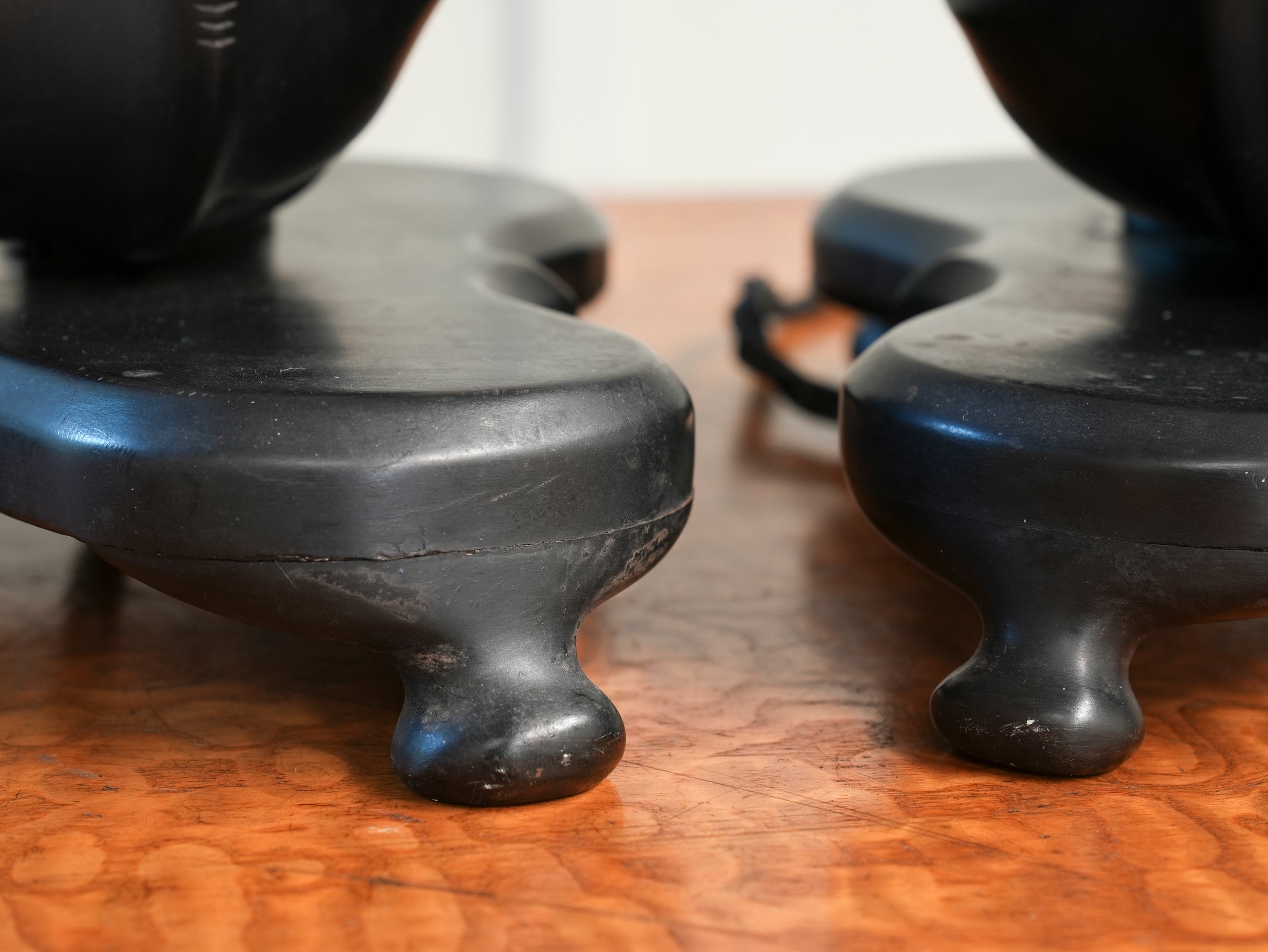A Pair of Ebony Ceylonese Elephant Table Lights