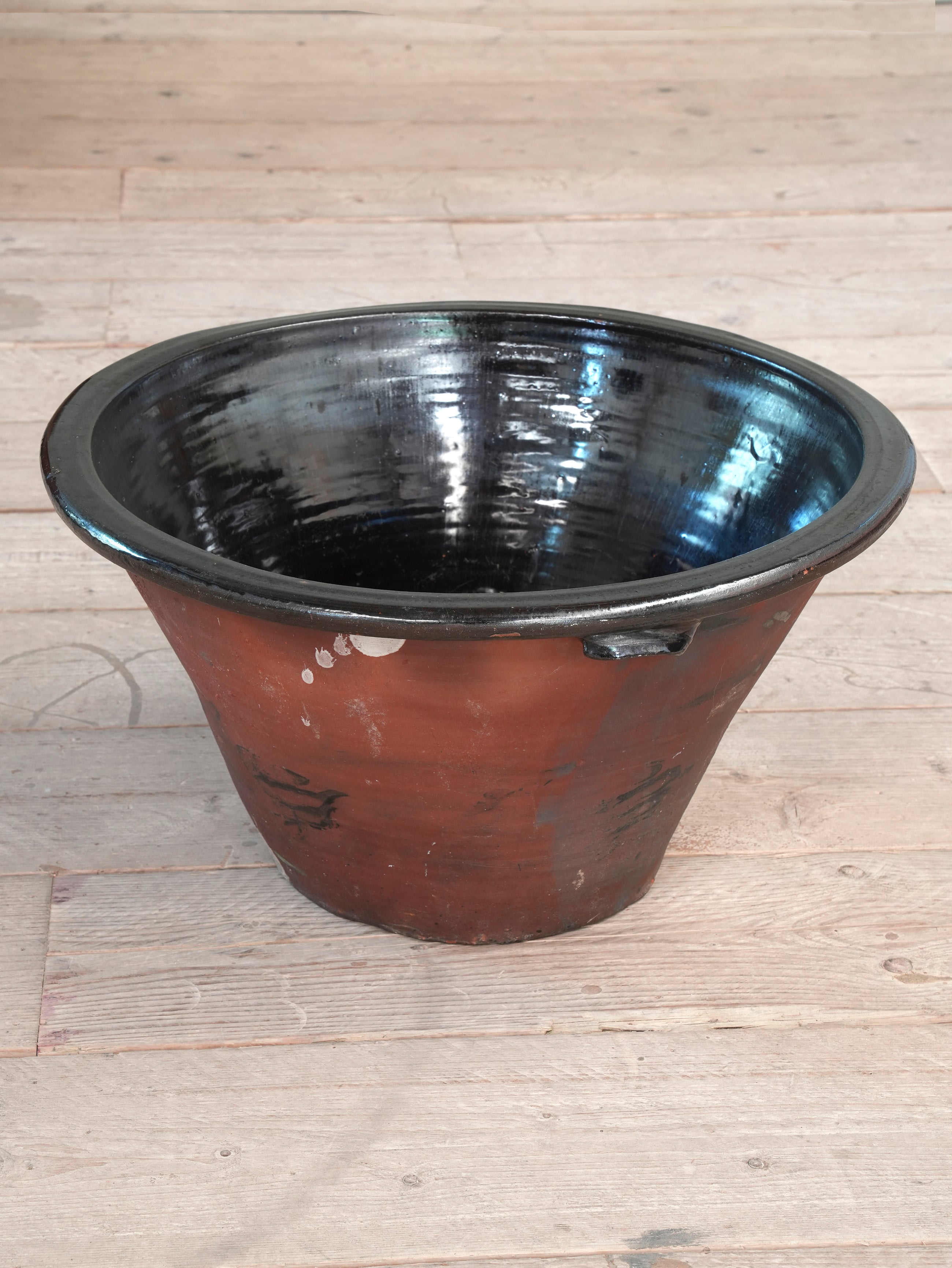 A Large Glazed 19th Century Dairy Bowl