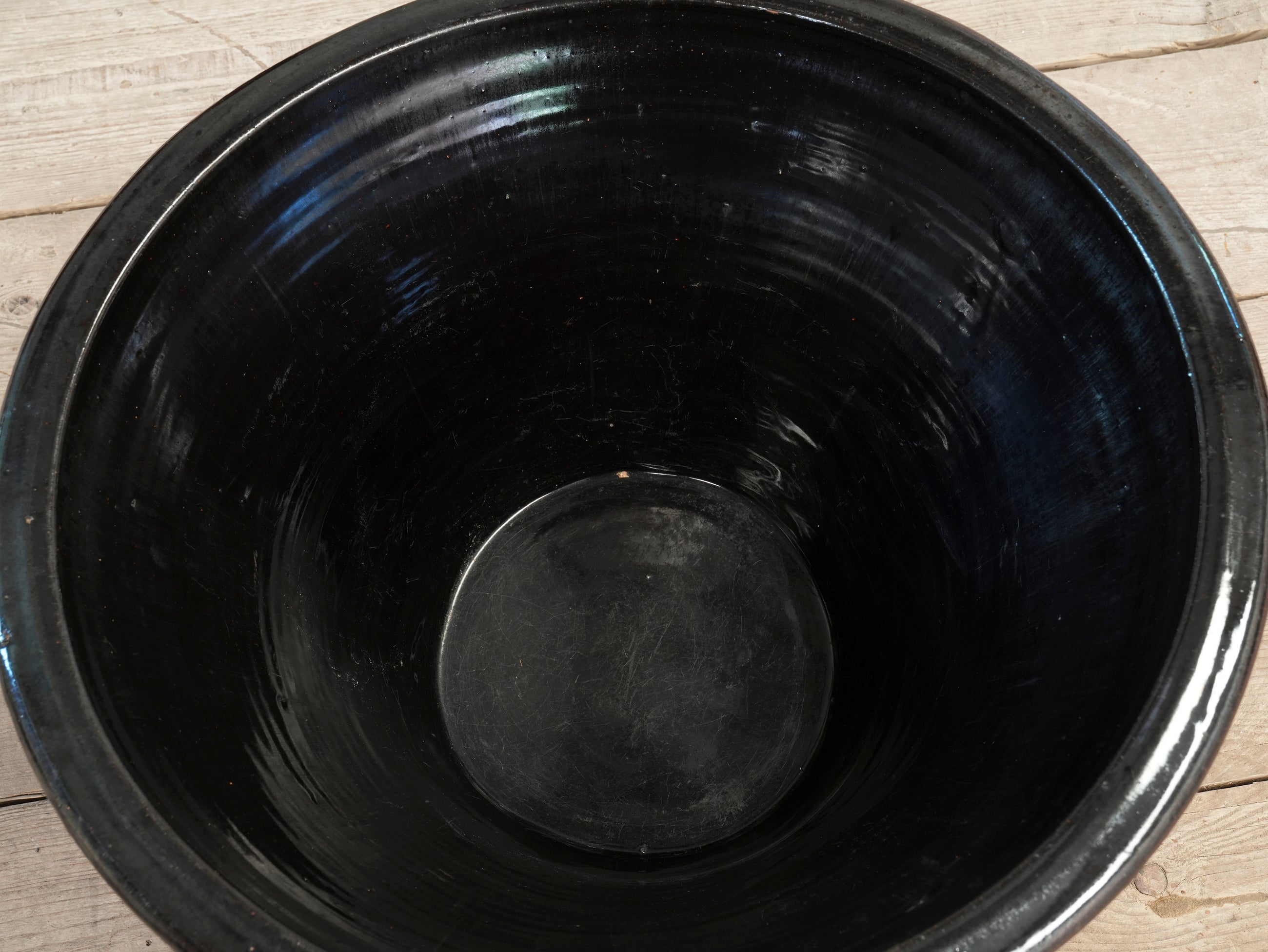 A Large Glazed 19th Century Dairy Bowl