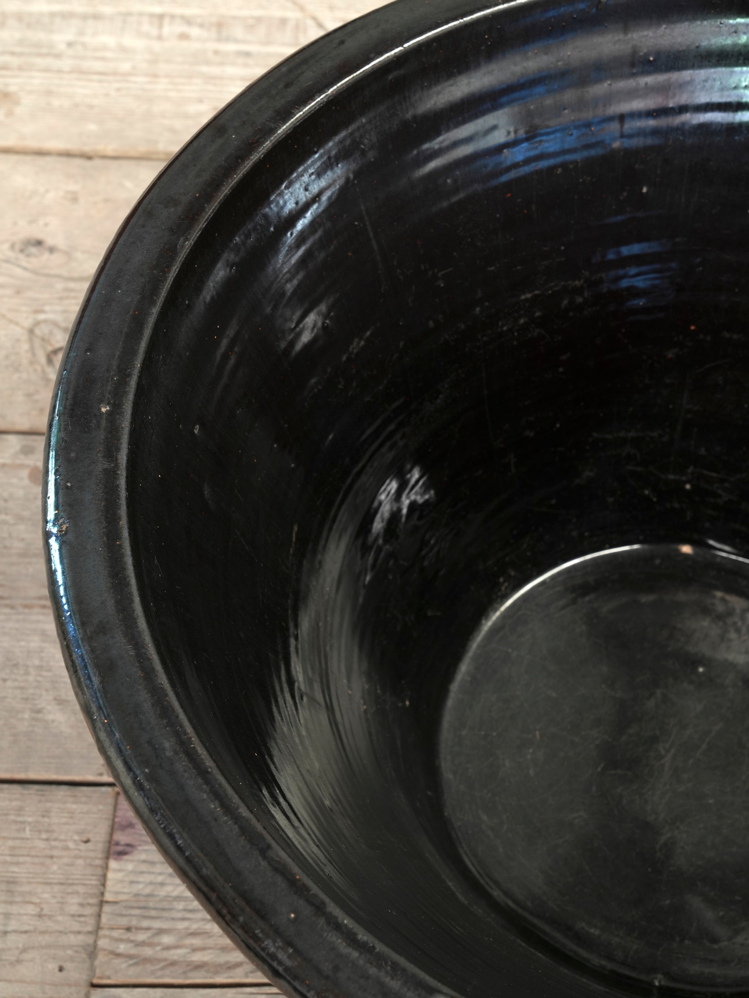 A Large Glazed 19th Century Dairy Bowl