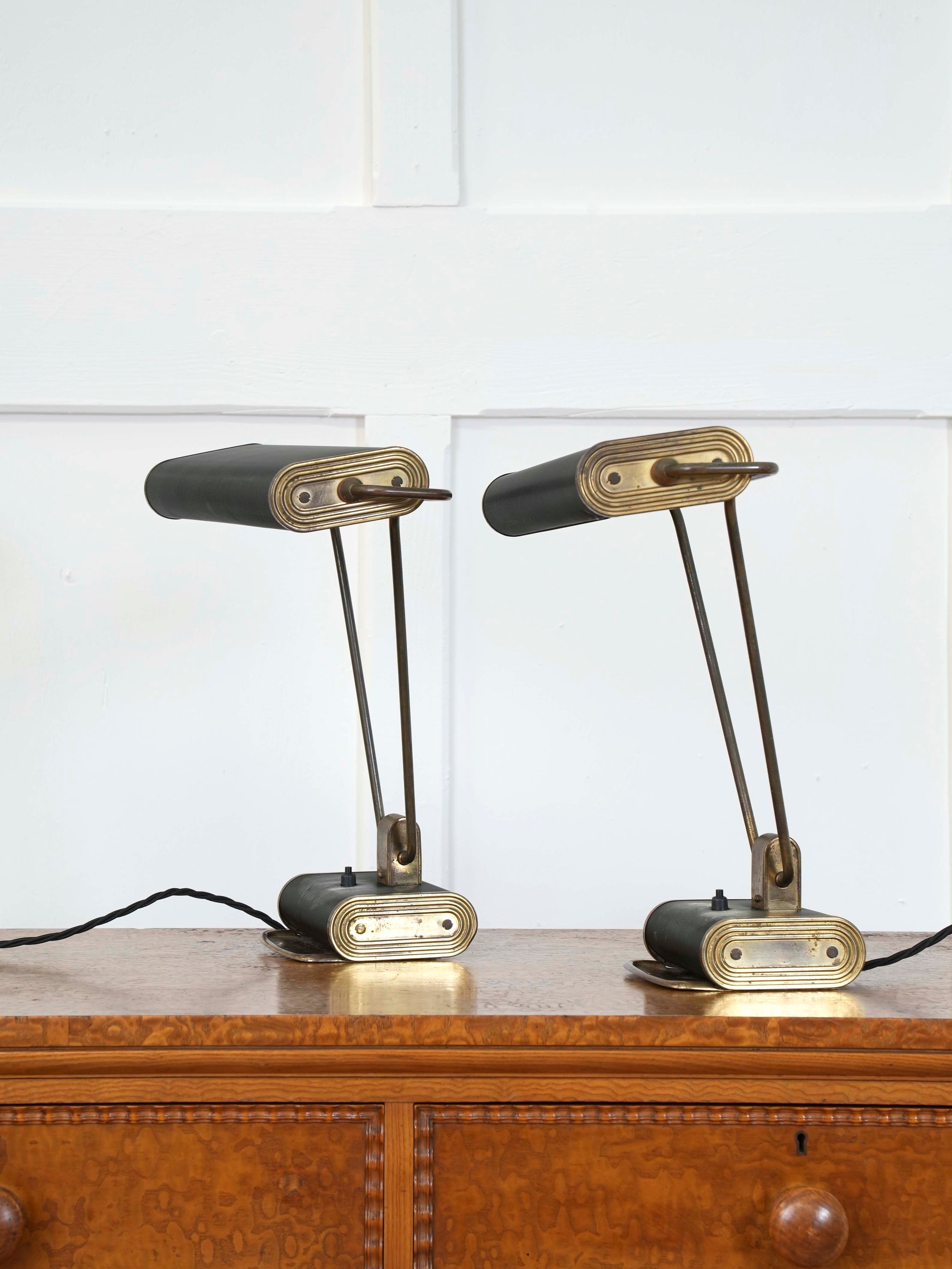 A Pair of No. 71 Eileen Gray Desk Lamps