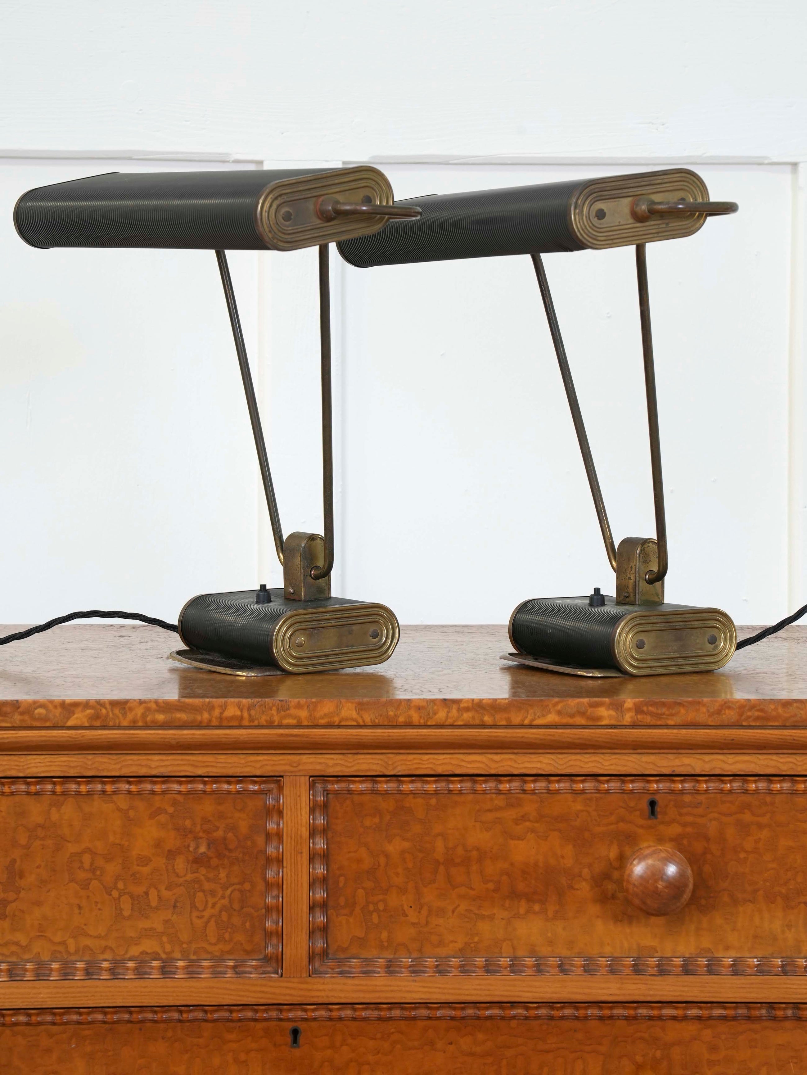 A Pair of No. 71 Eileen Gray Desk Lamps