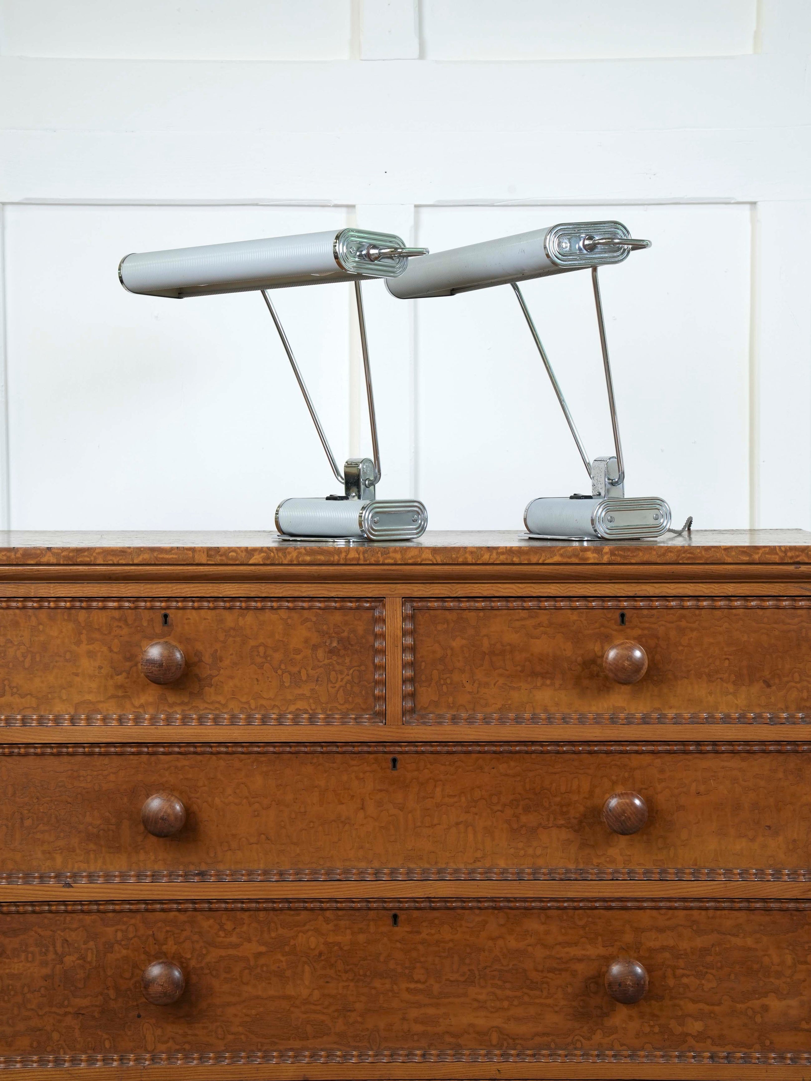 A Pair of Eileen Gray Desk Lamps