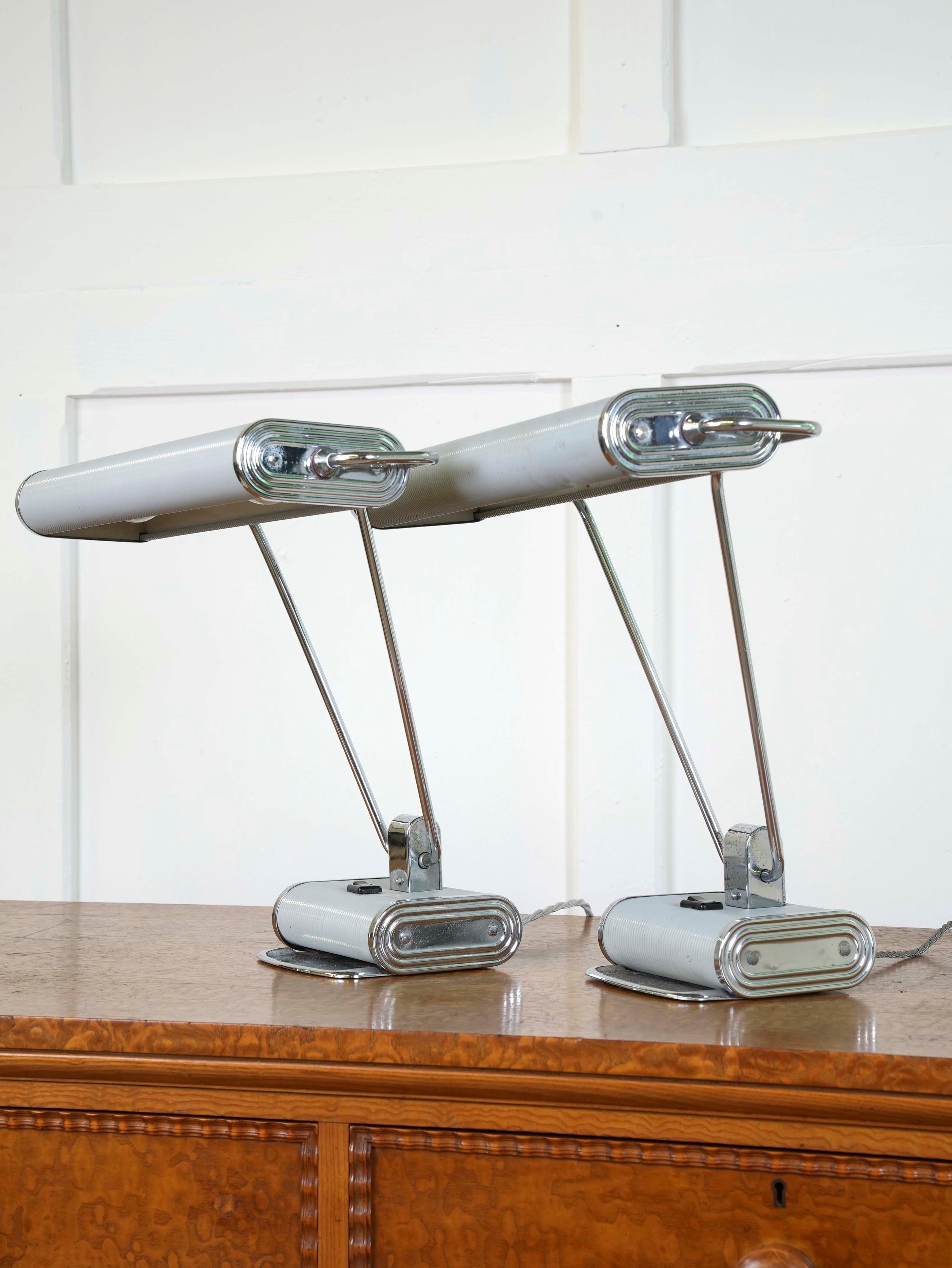 A Pair of Eileen Gray Desk Lamps