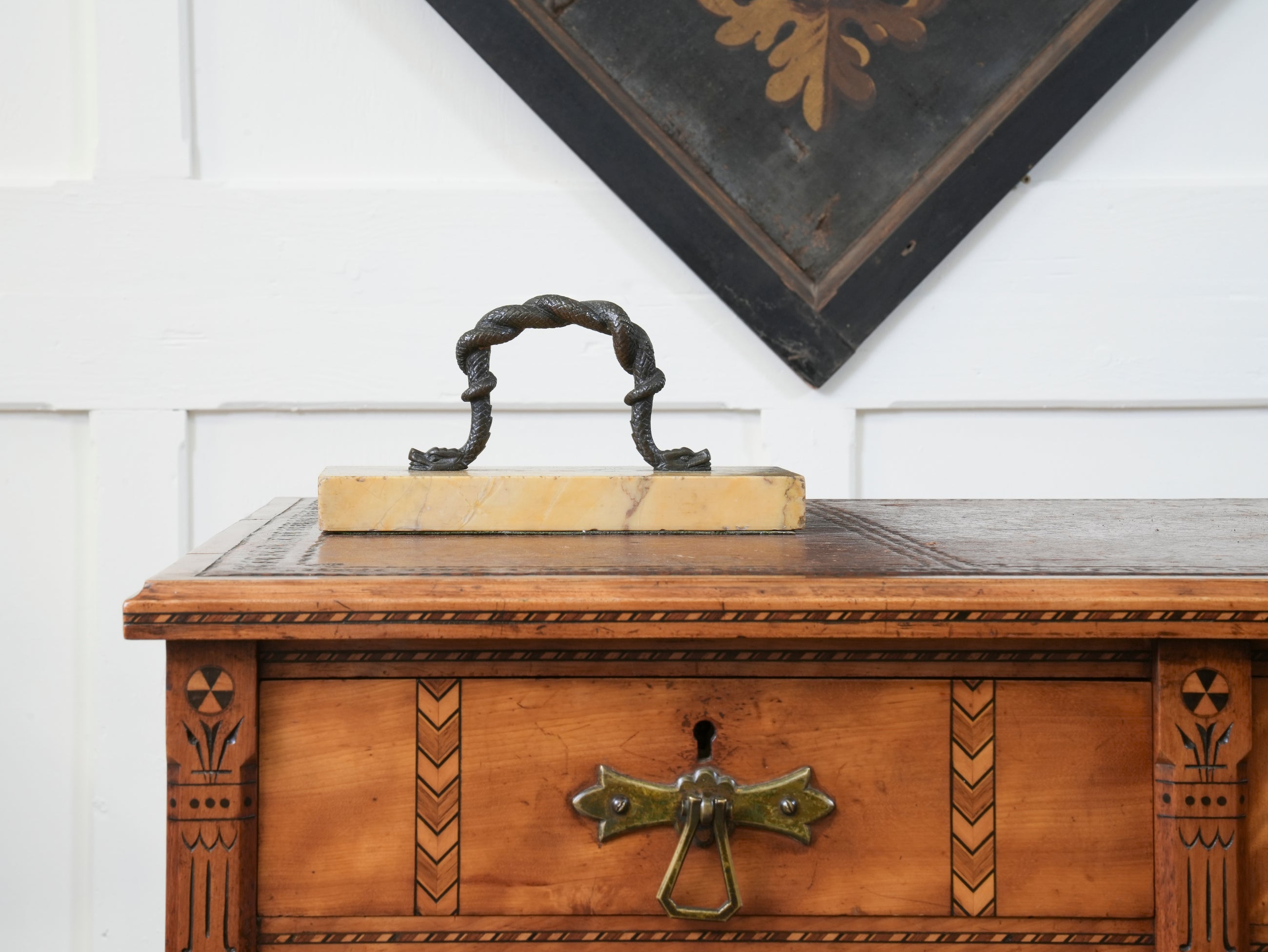 A 19th Century Marble & Bronze Paperweight