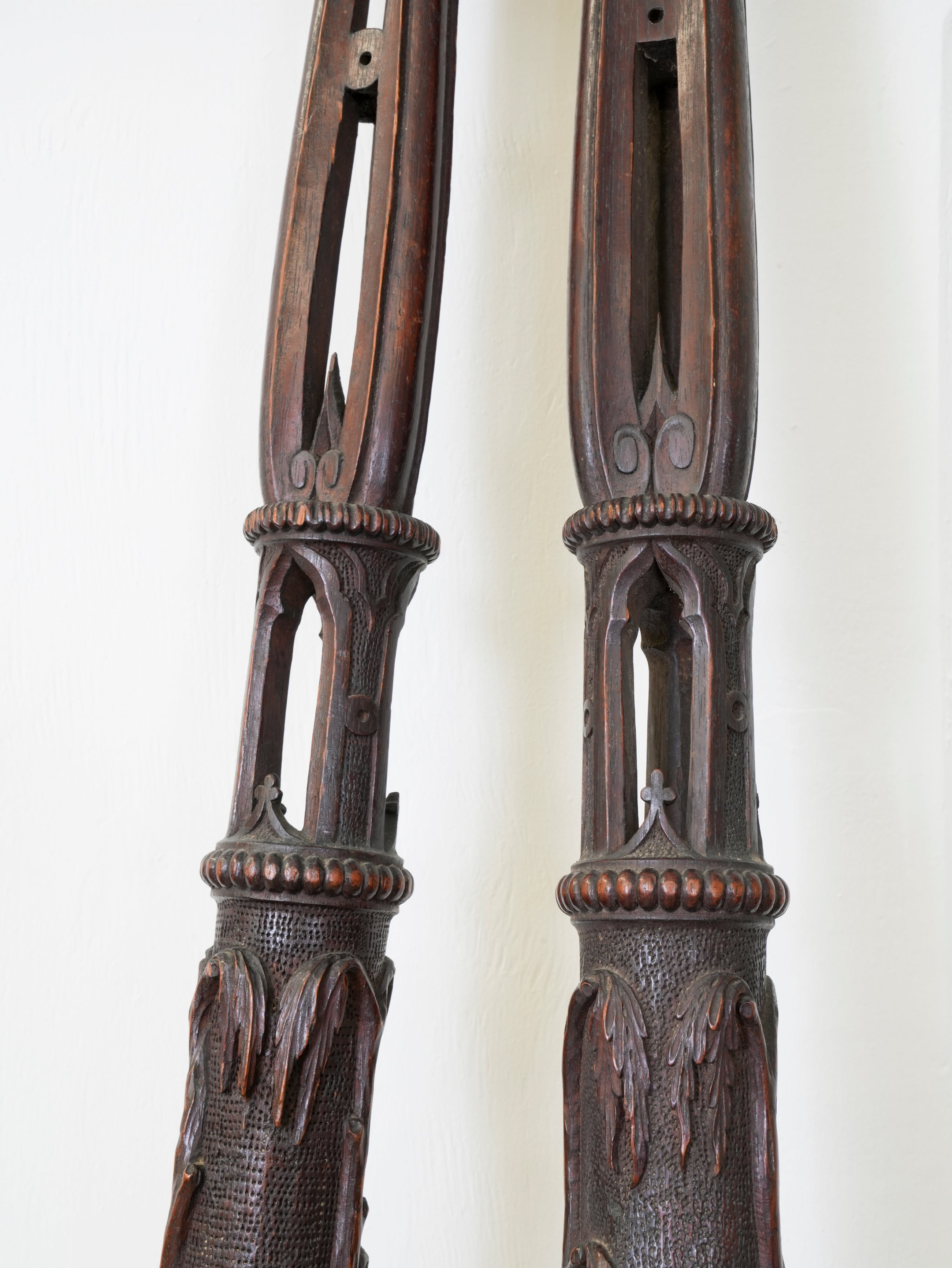 An Outstanding Pair of 18th Century Mahogany Bedposts
