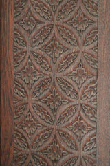A Three Fold Carved Mahogany Room Screen