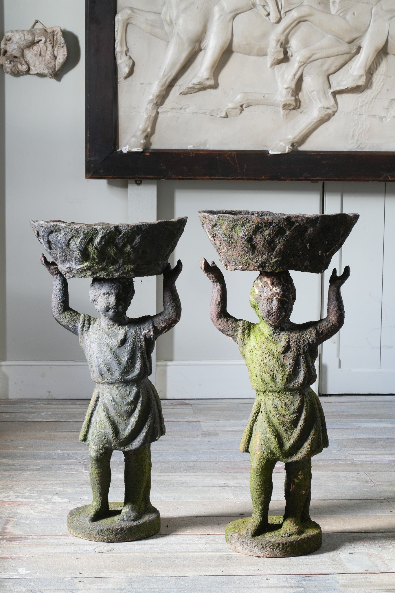A Pair of George III Cast Iron Garden Planters