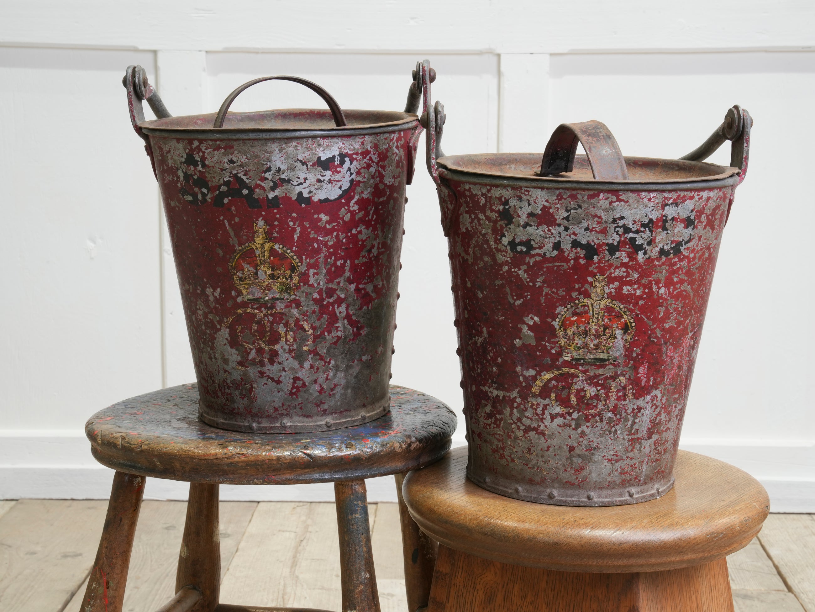 A Pair of 19th Century Sand Buckets