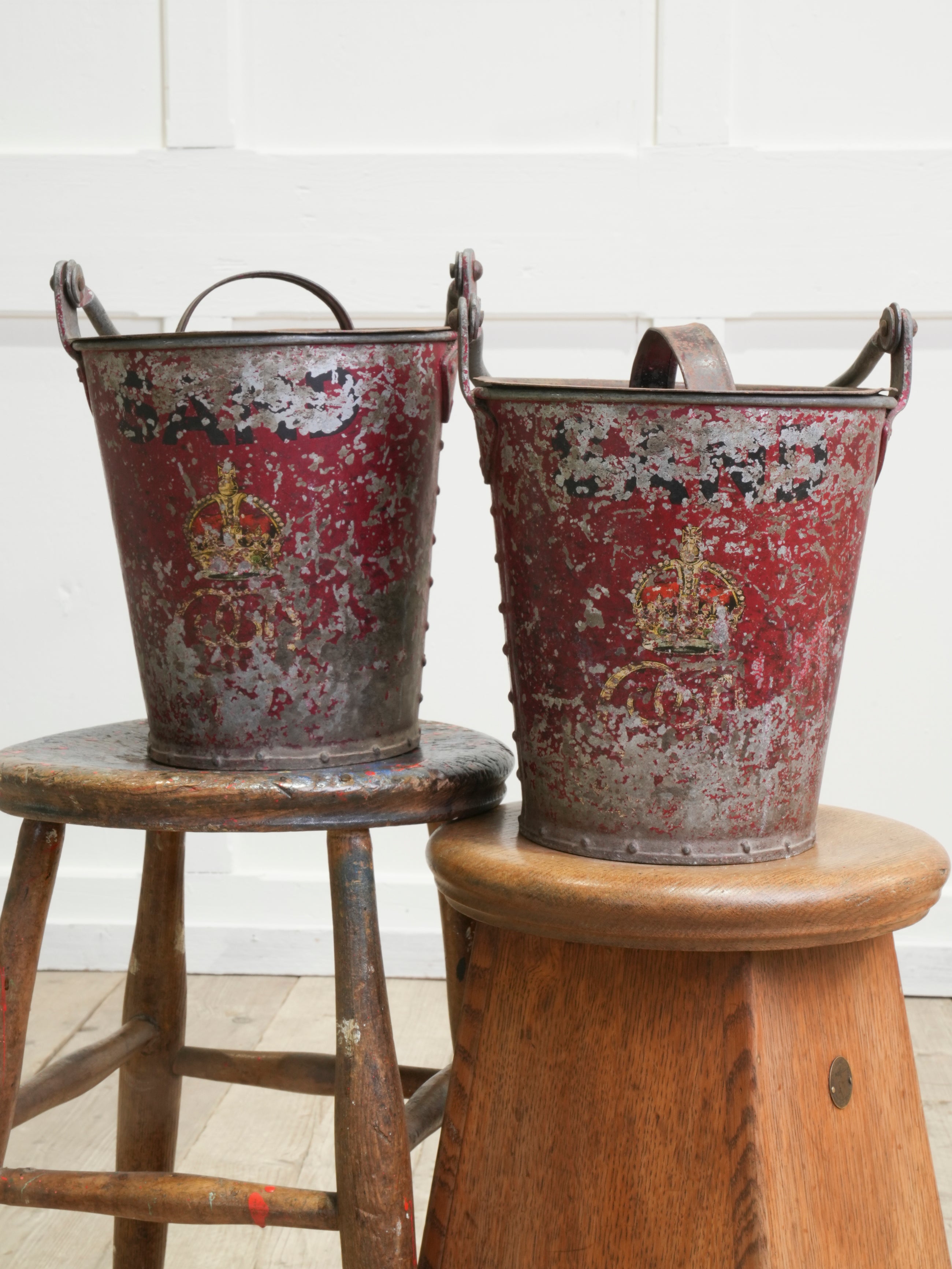 A Pair of 19th Century Sand Buckets