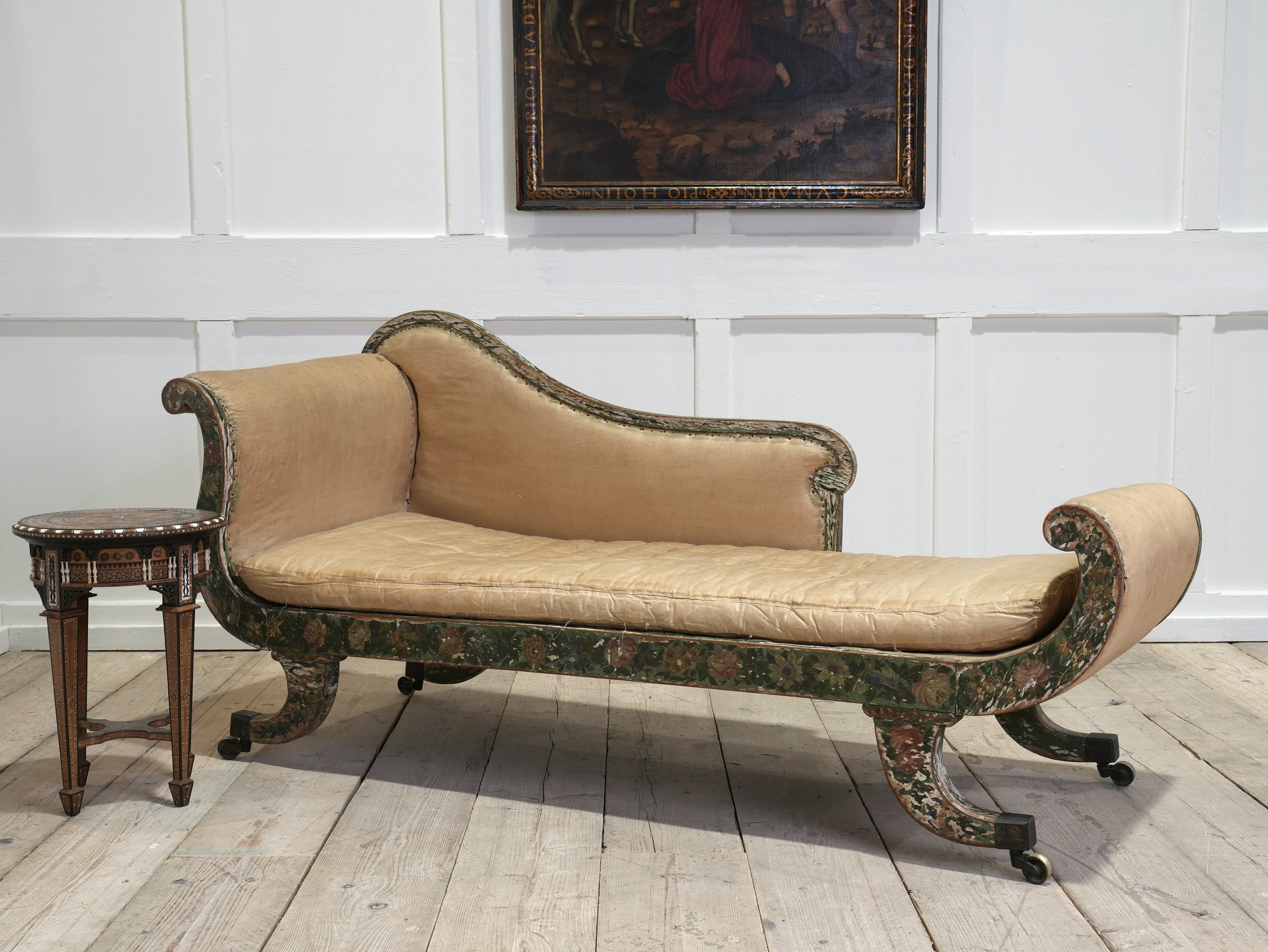 Regency Painted Chaise Longue