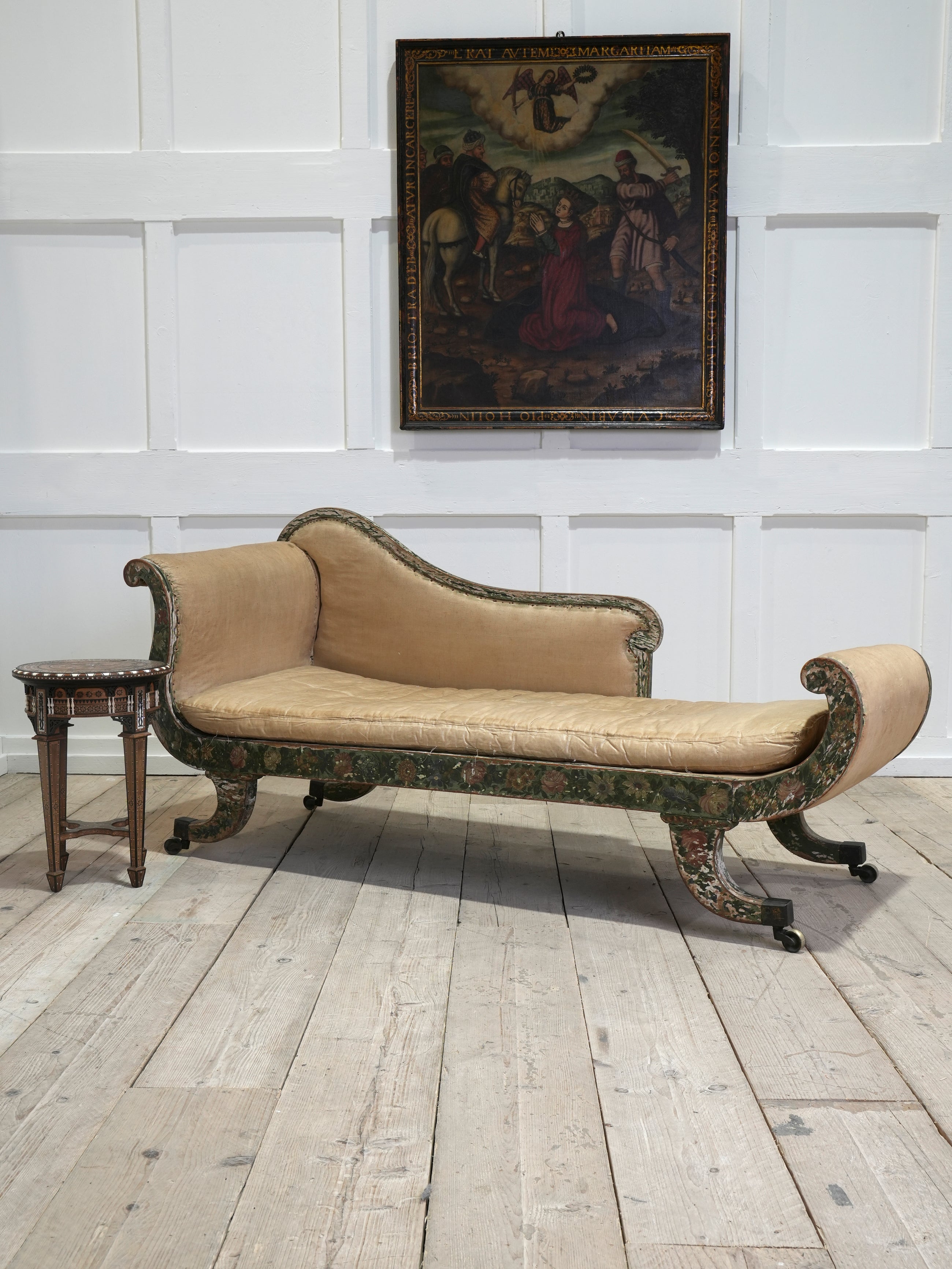 Regency Painted Chaise Longue