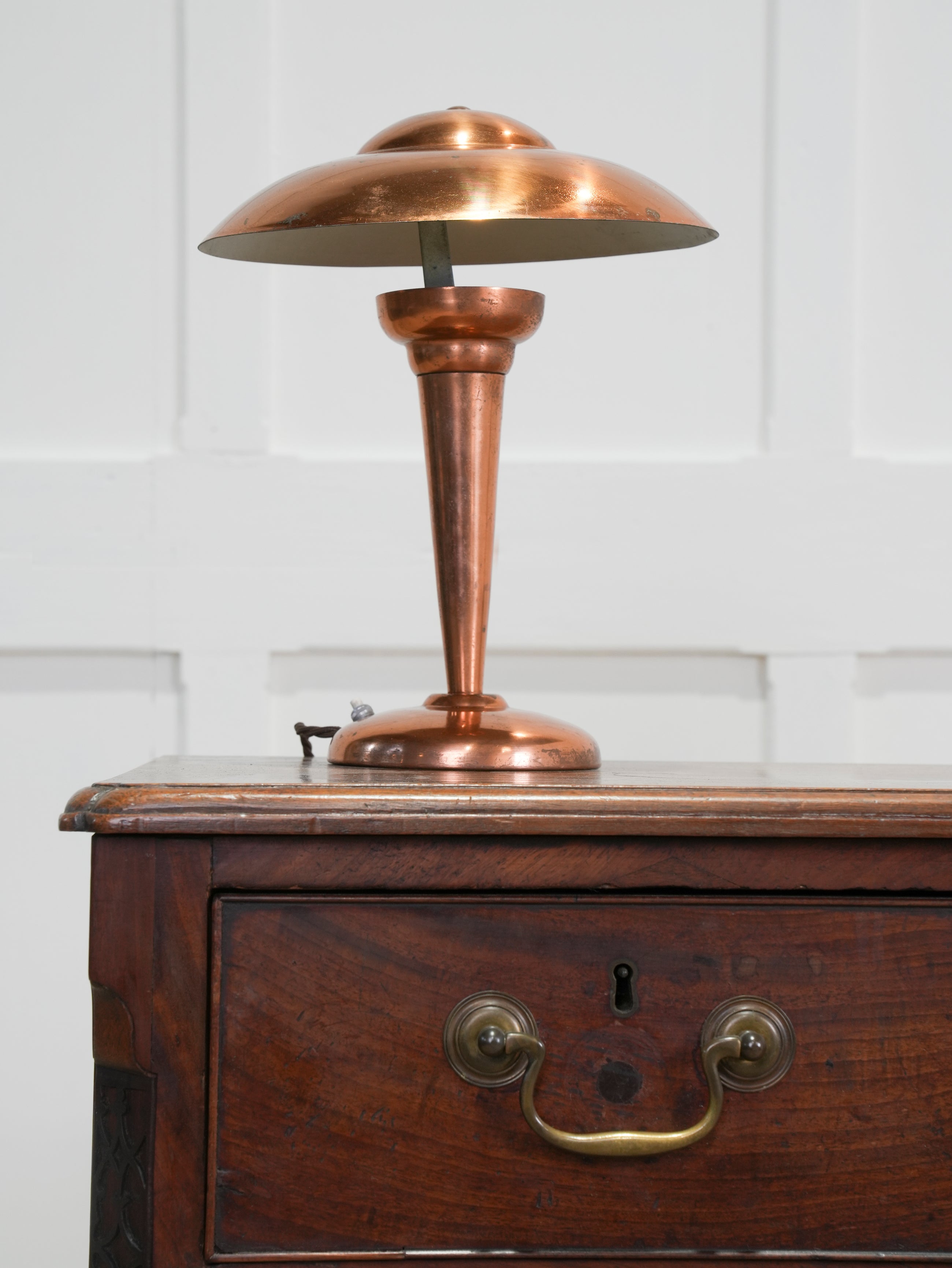Pair of Bronzed Modernist Table Lamps