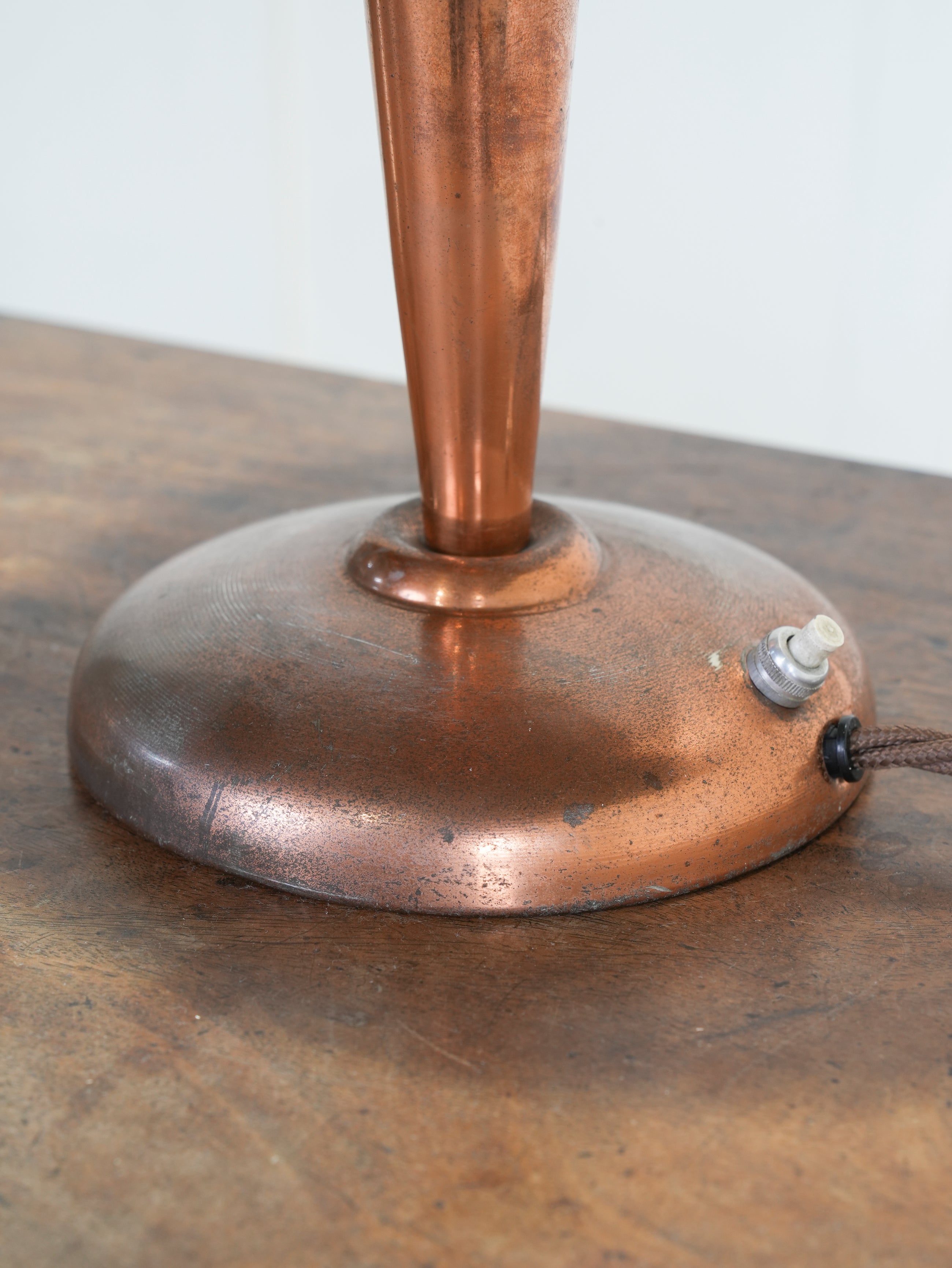 Pair of Bronzed Modernist Table Lamps