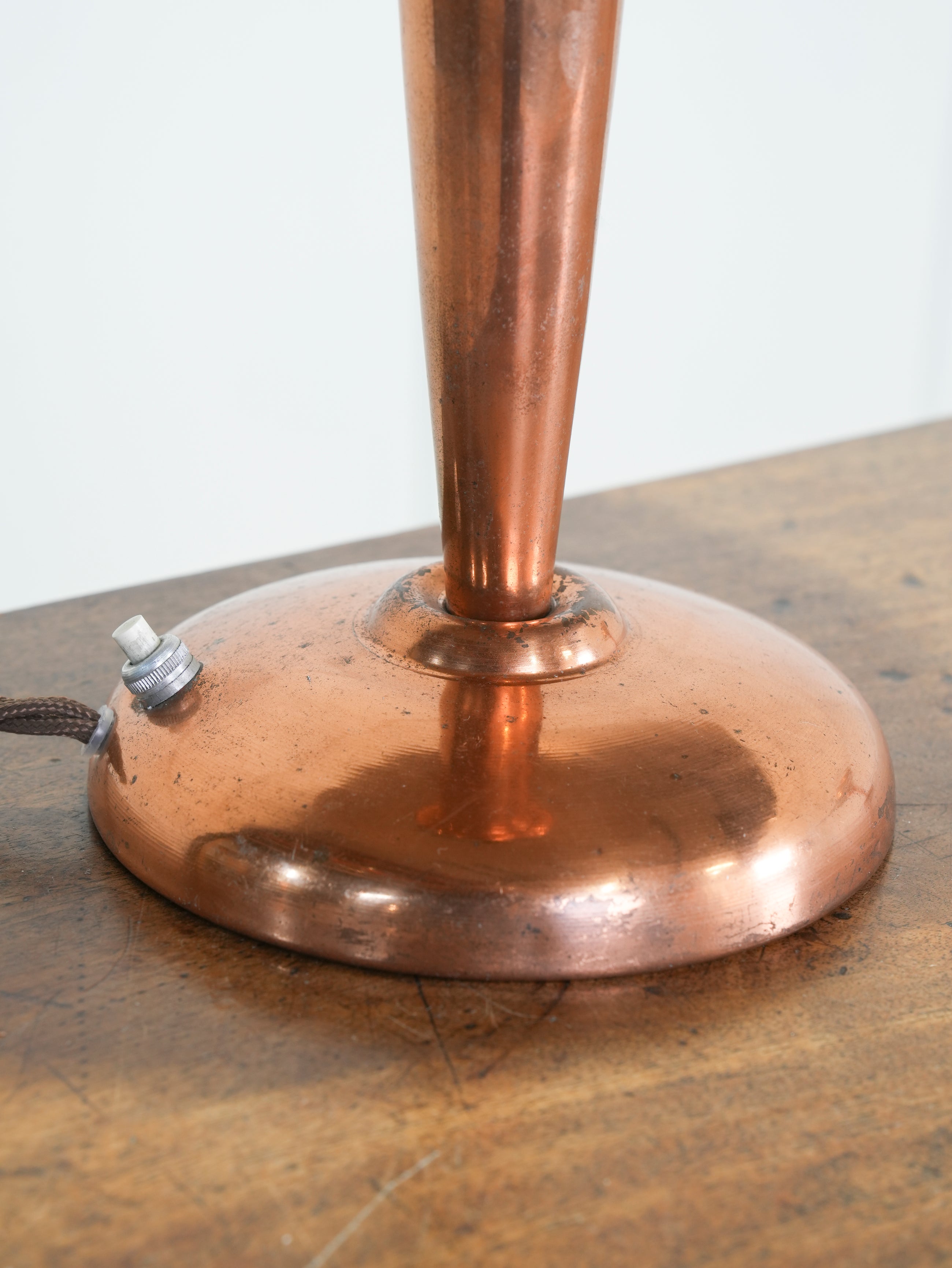Pair of Bronzed Modernist Table Lamps
