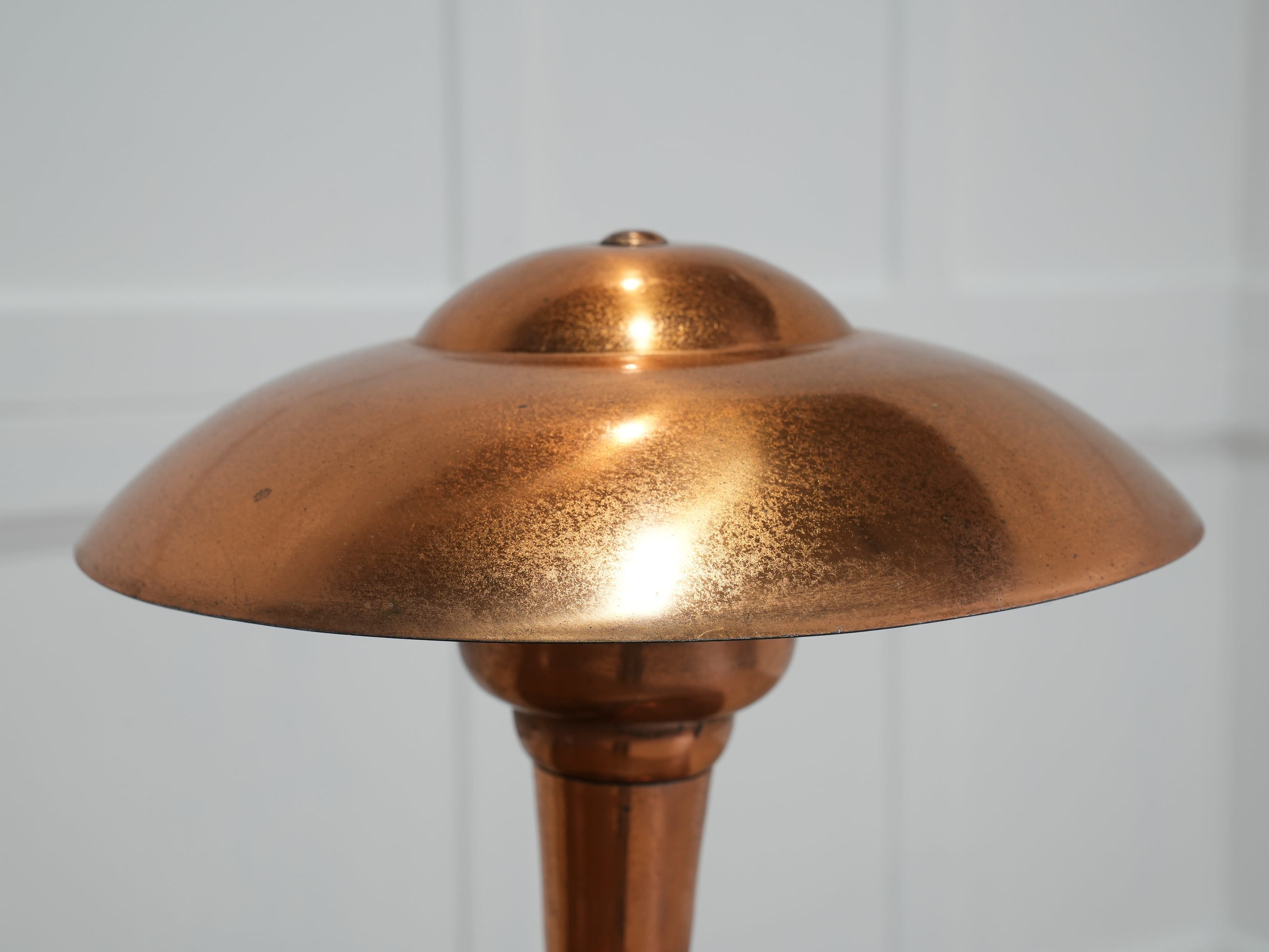 Pair of Bronzed Modernist Table Lamps