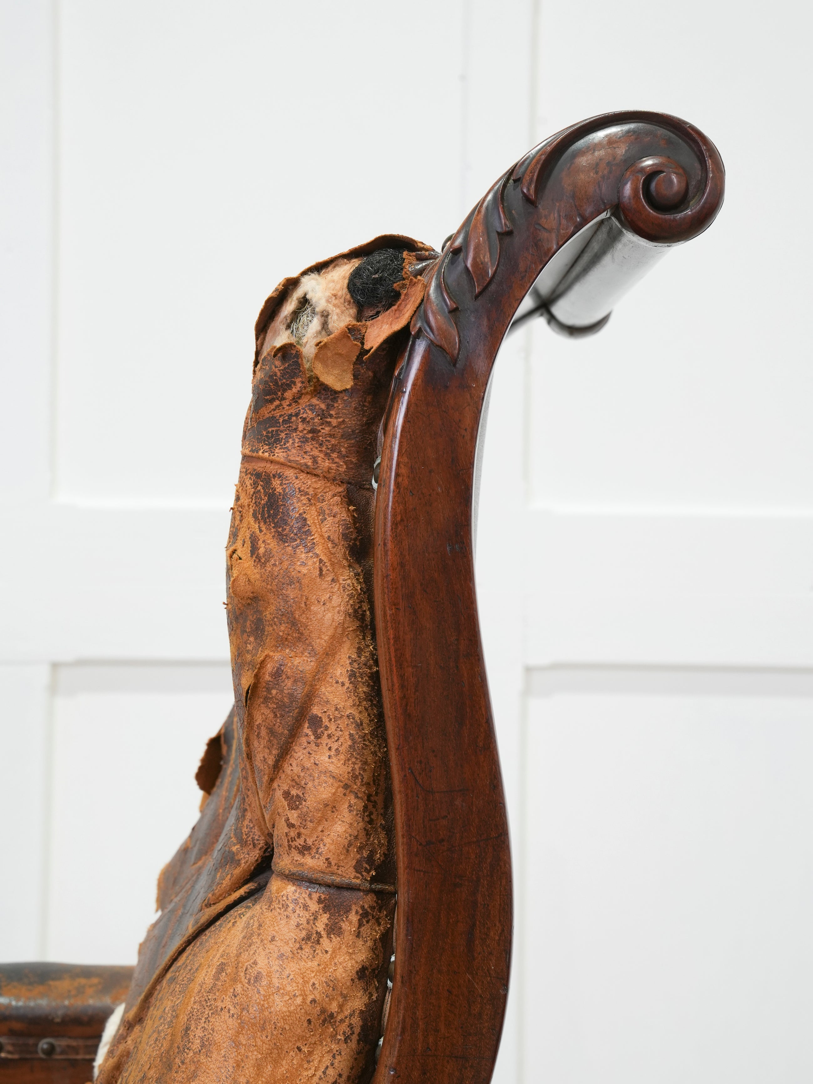 A 19th Century Neo- Classical Mahogany Library Chair