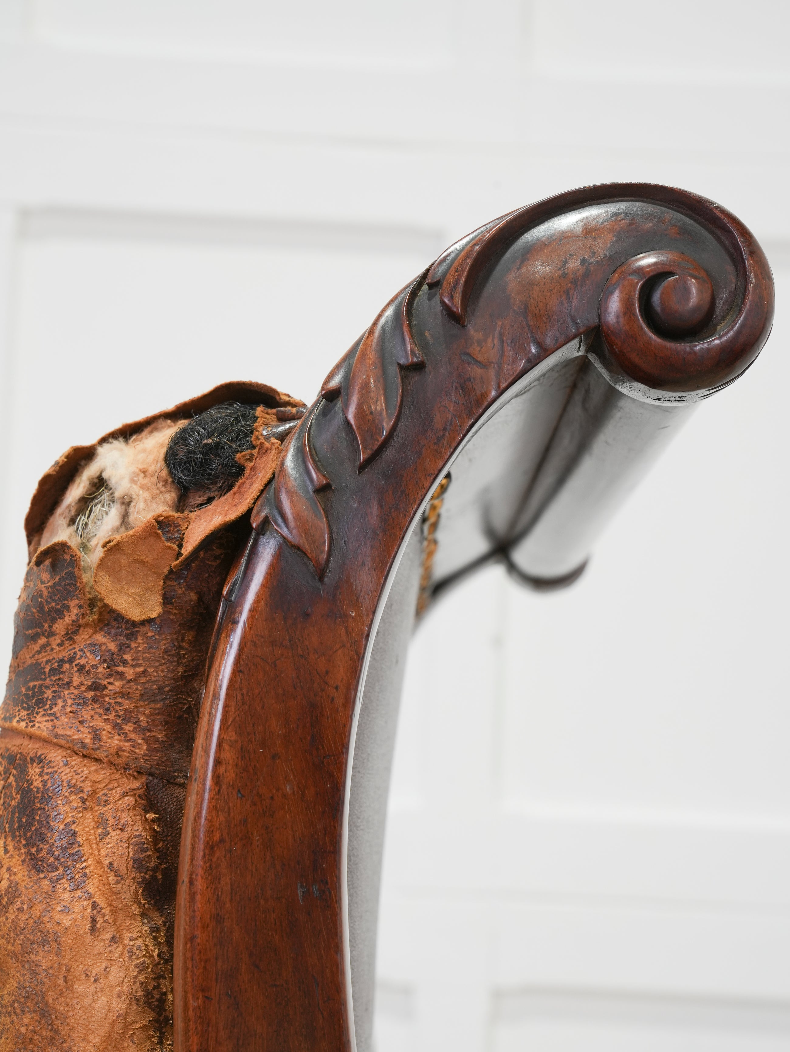 A 19th Century Neo- Classical Mahogany Library Chair