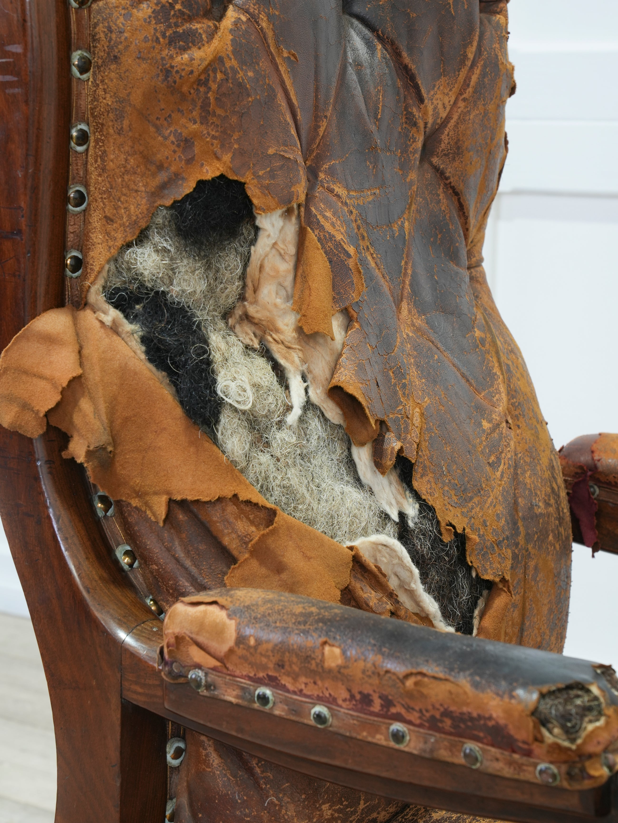 A 19th Century Neo- Classical Mahogany Library Chair
