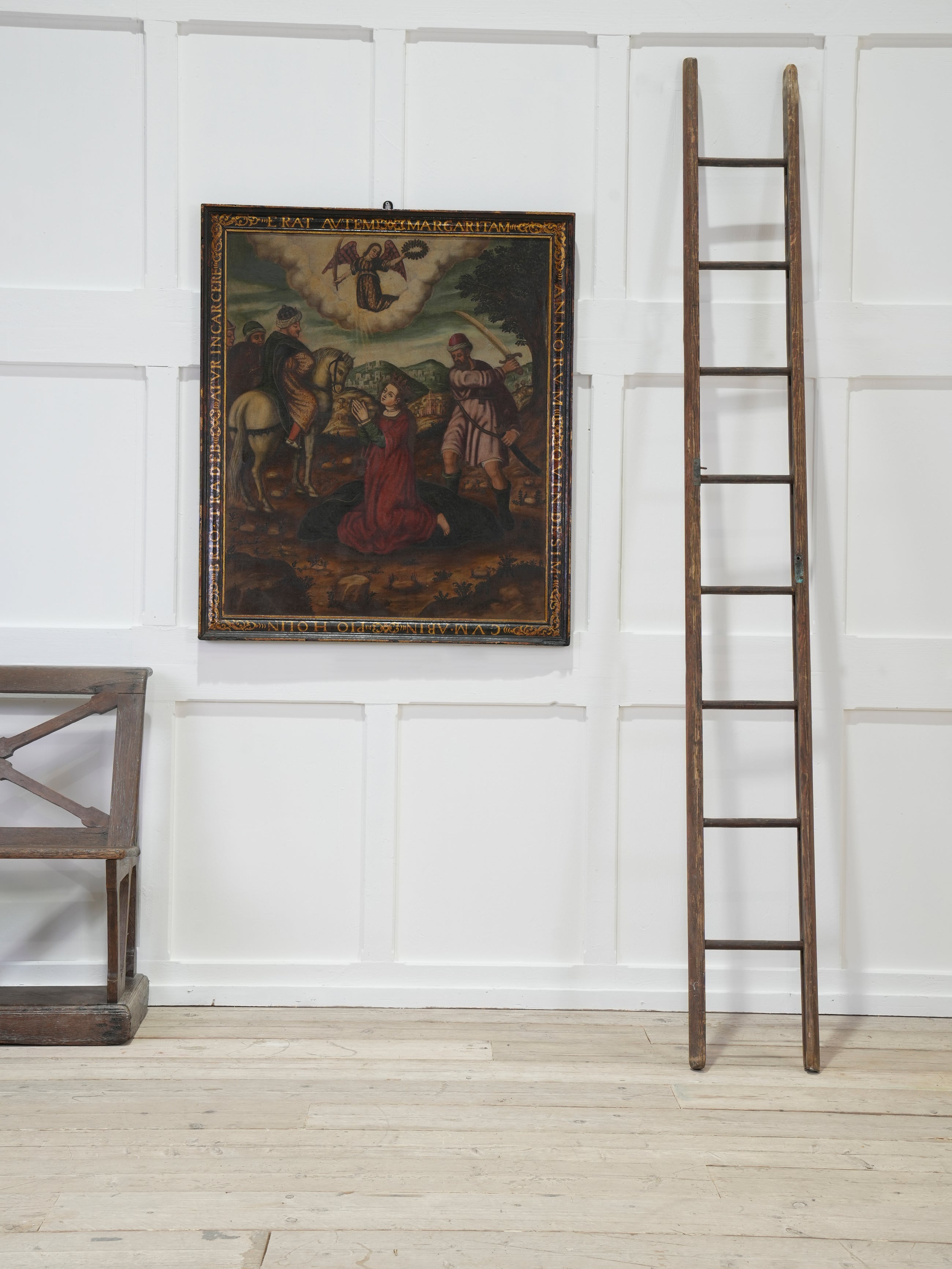 A 19th Century Folding Pole Ladder